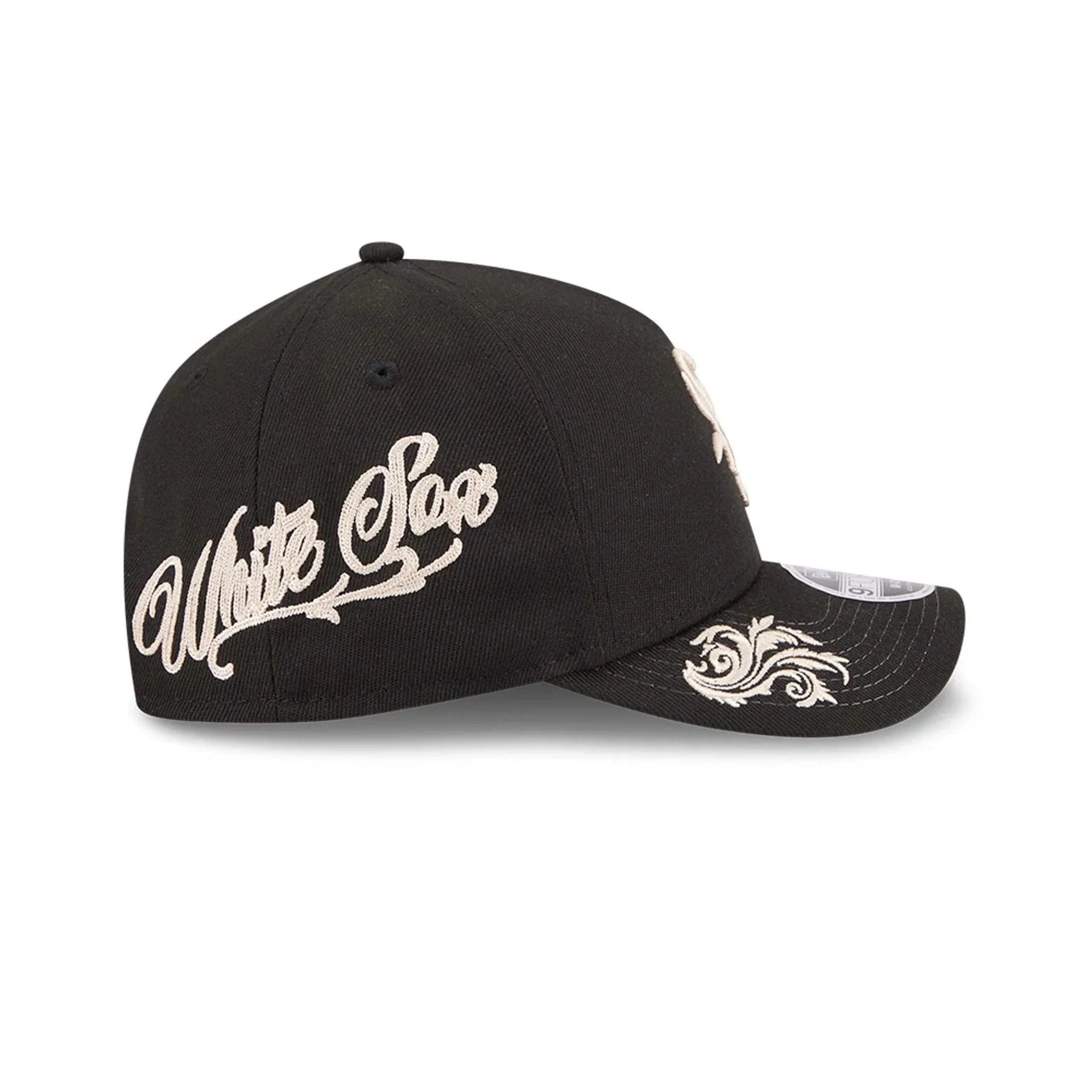 Chicago White Sox MLB Script Black 9FORTY M-Crown A-Frame Adjustable Cap - Image 4