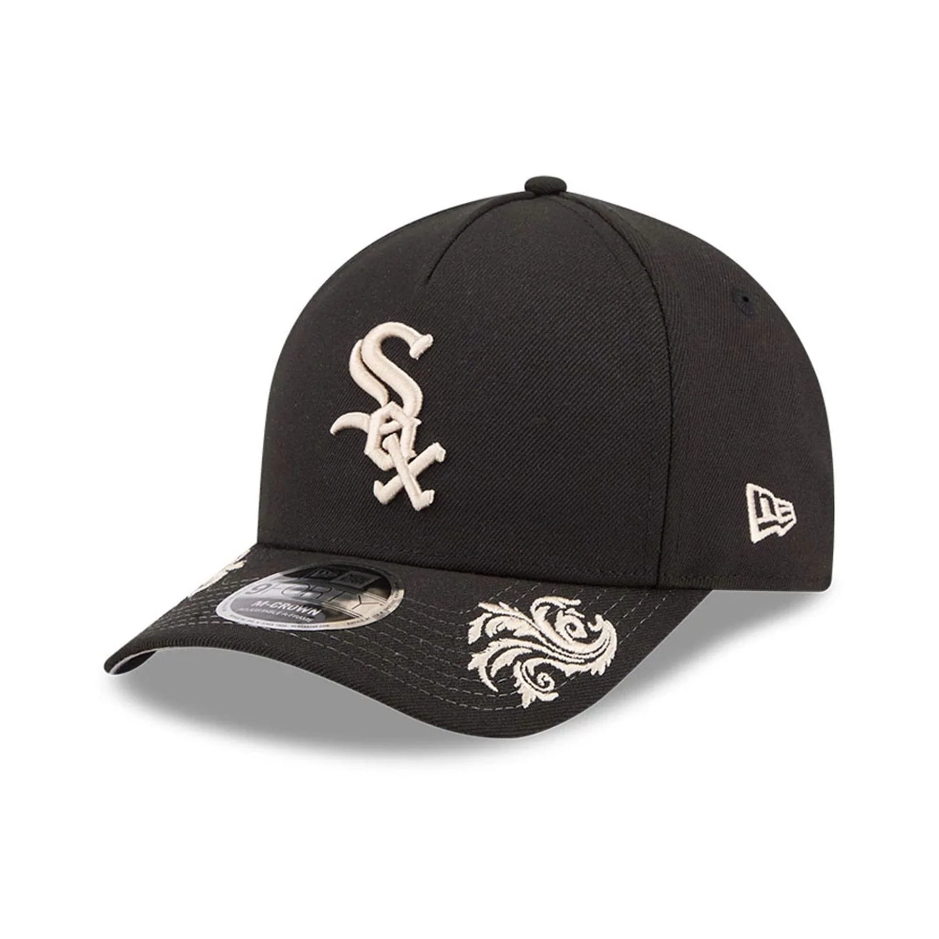 Chicago White Sox MLB Script Black 9FORTY M-Crown A-Frame Adjustable Cap - Image 6