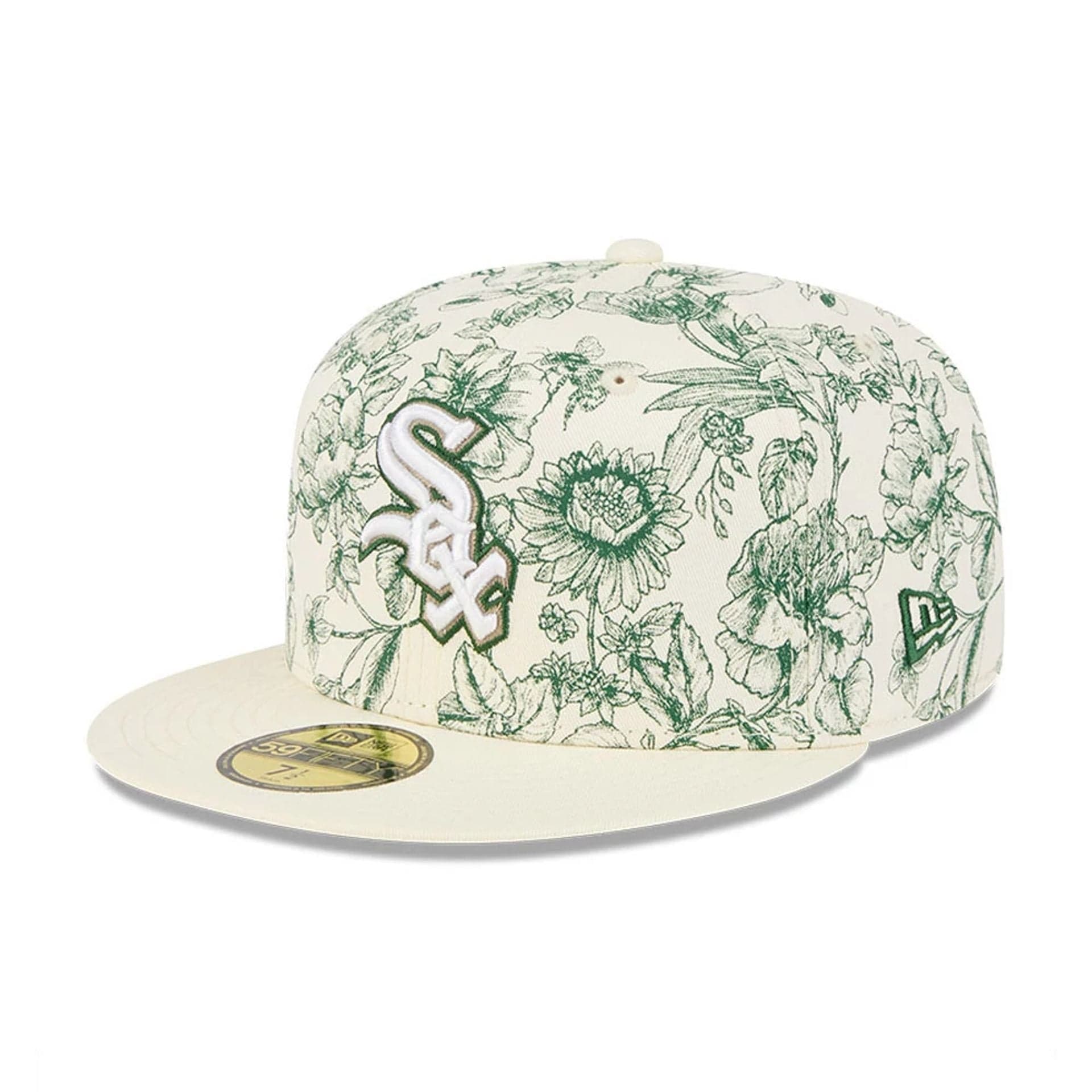 Chicago White Sox MLB Spring Floral White 59FIFTY Fitted Cap - Image 3