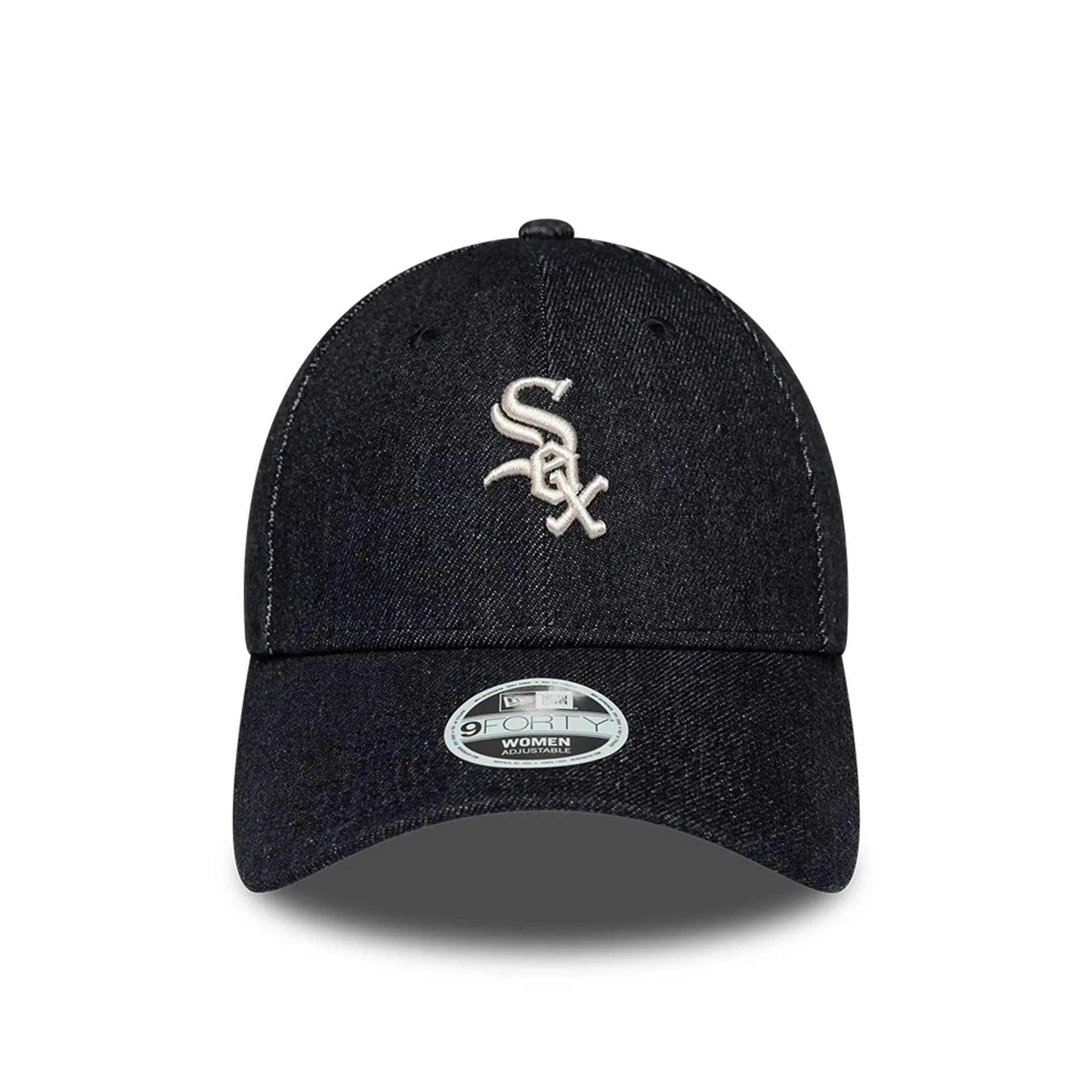 Chicago White Sox Womens MLB Denim Black 9FORTY Bowback Adjustable Cap - Image 3