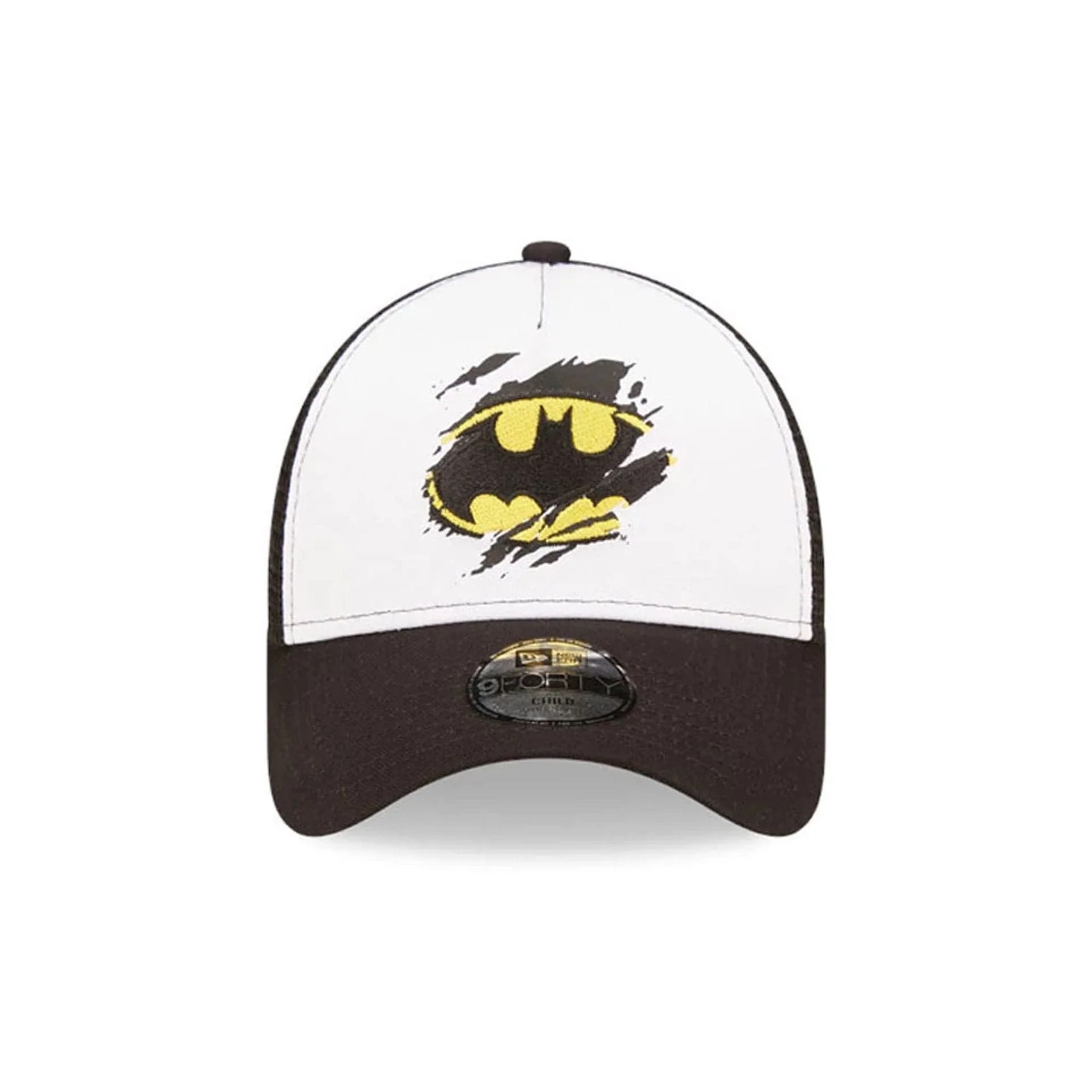 Child DC Batman White 9FORTY A-Frame Trucker Adjsutable Cap - Image 2