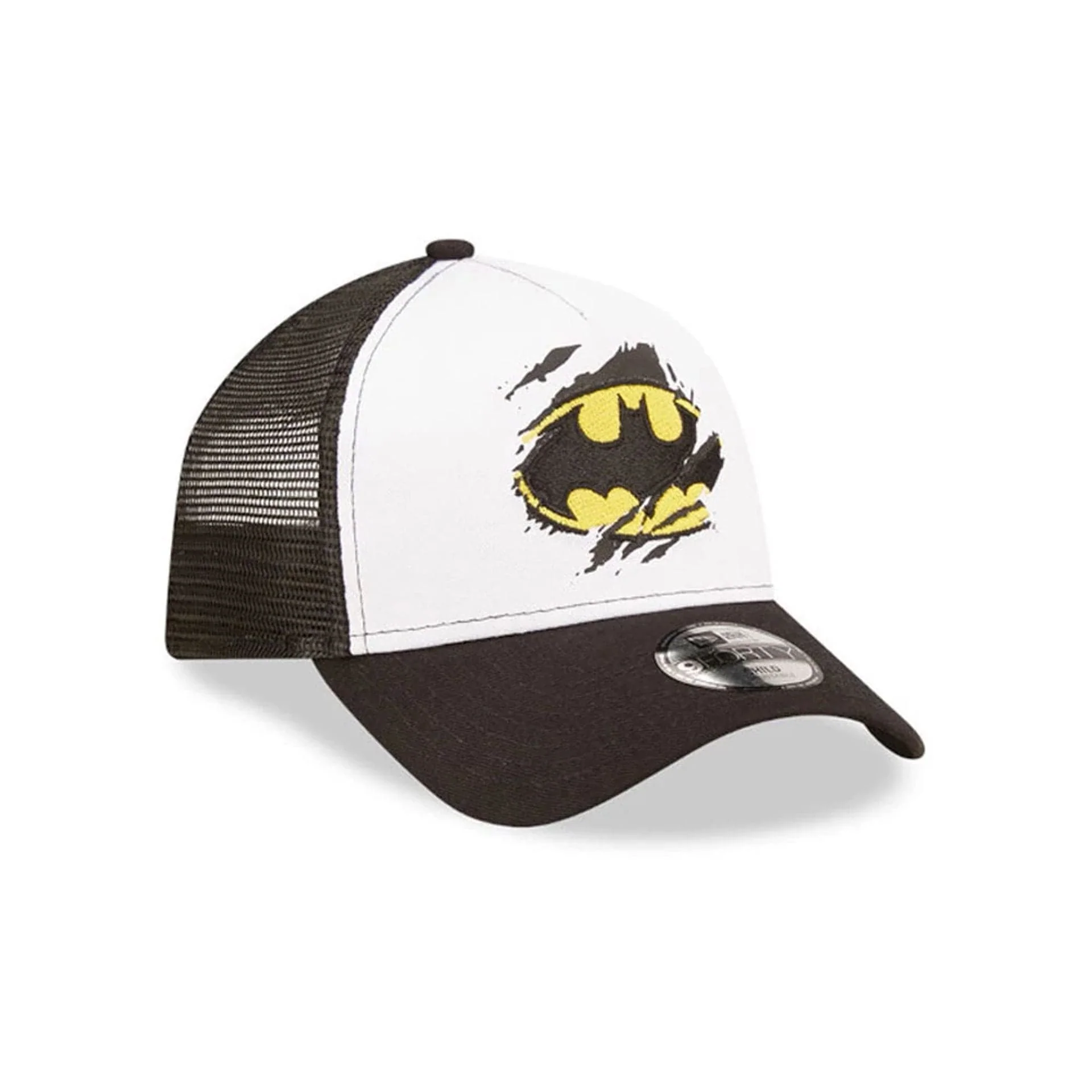 Child DC Batman White 9FORTY A-Frame Trucker Adjsutable Cap - Image 3