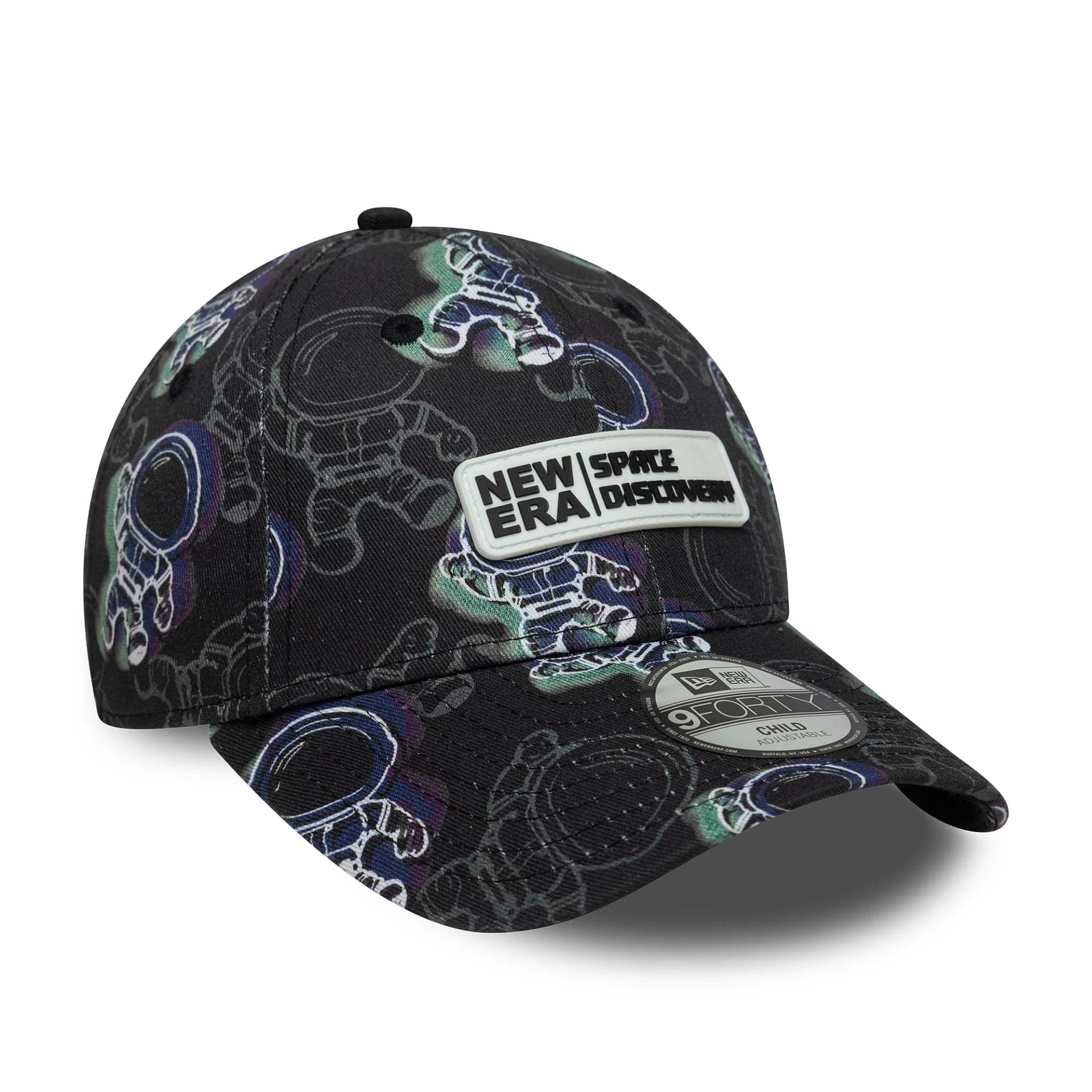 Child New Era Space All Over Print Black 9FORTY Adjustable Cap - Image 3