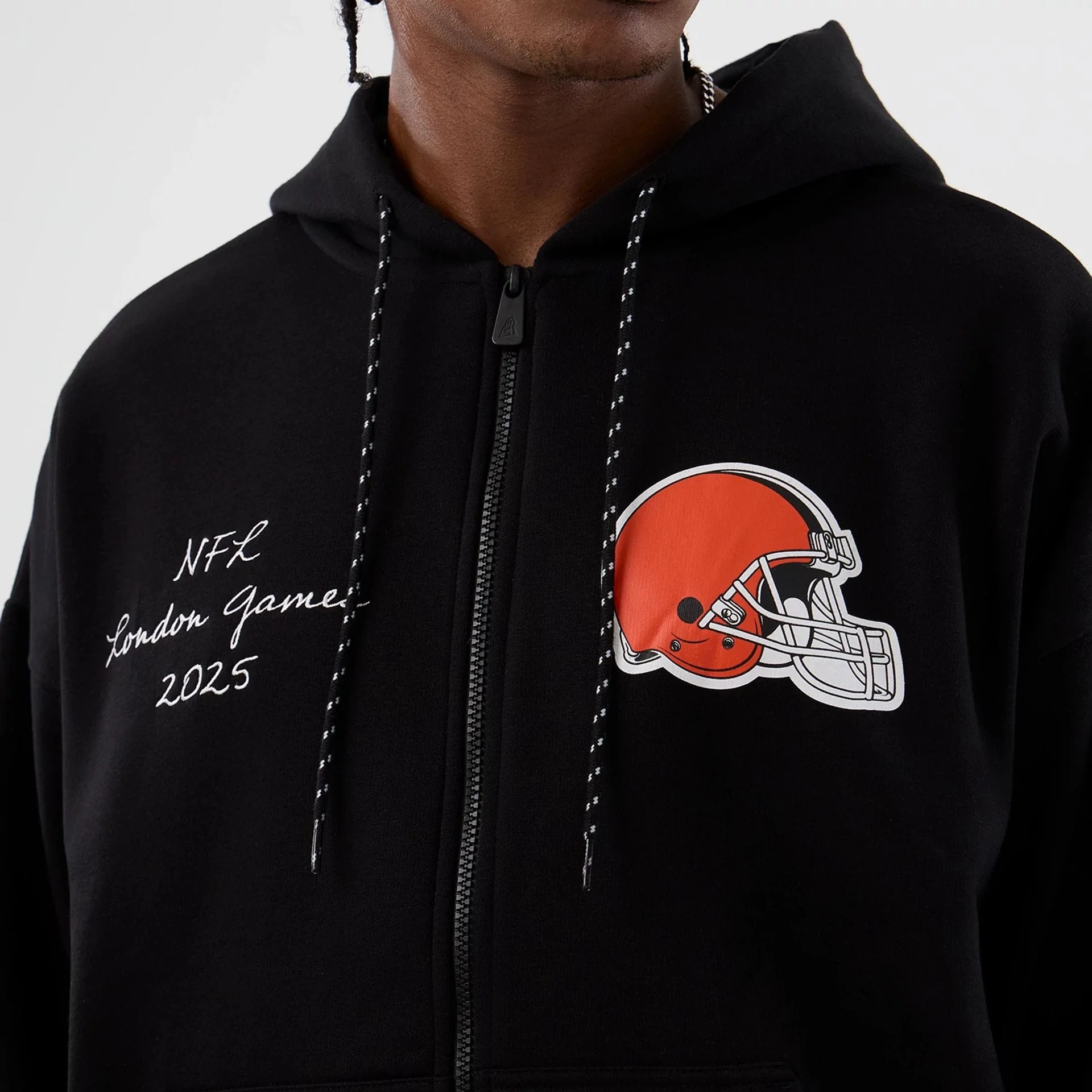 Cleveland Browns NFL International Series Games Black Full Zip Hoodie - Image 3