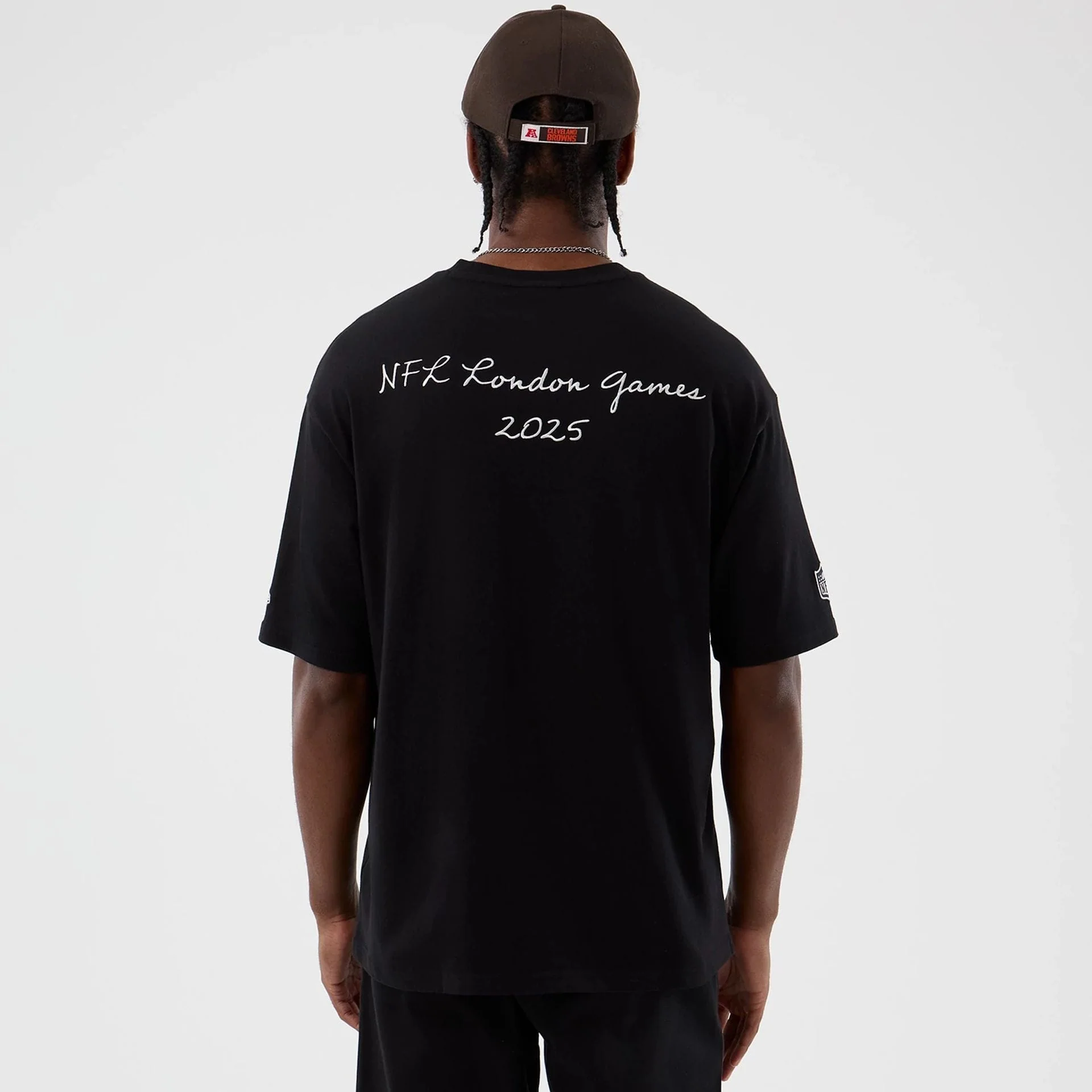 Cleveland Browns NFL International Series Games Black Oversized T-Shirt - Image 2