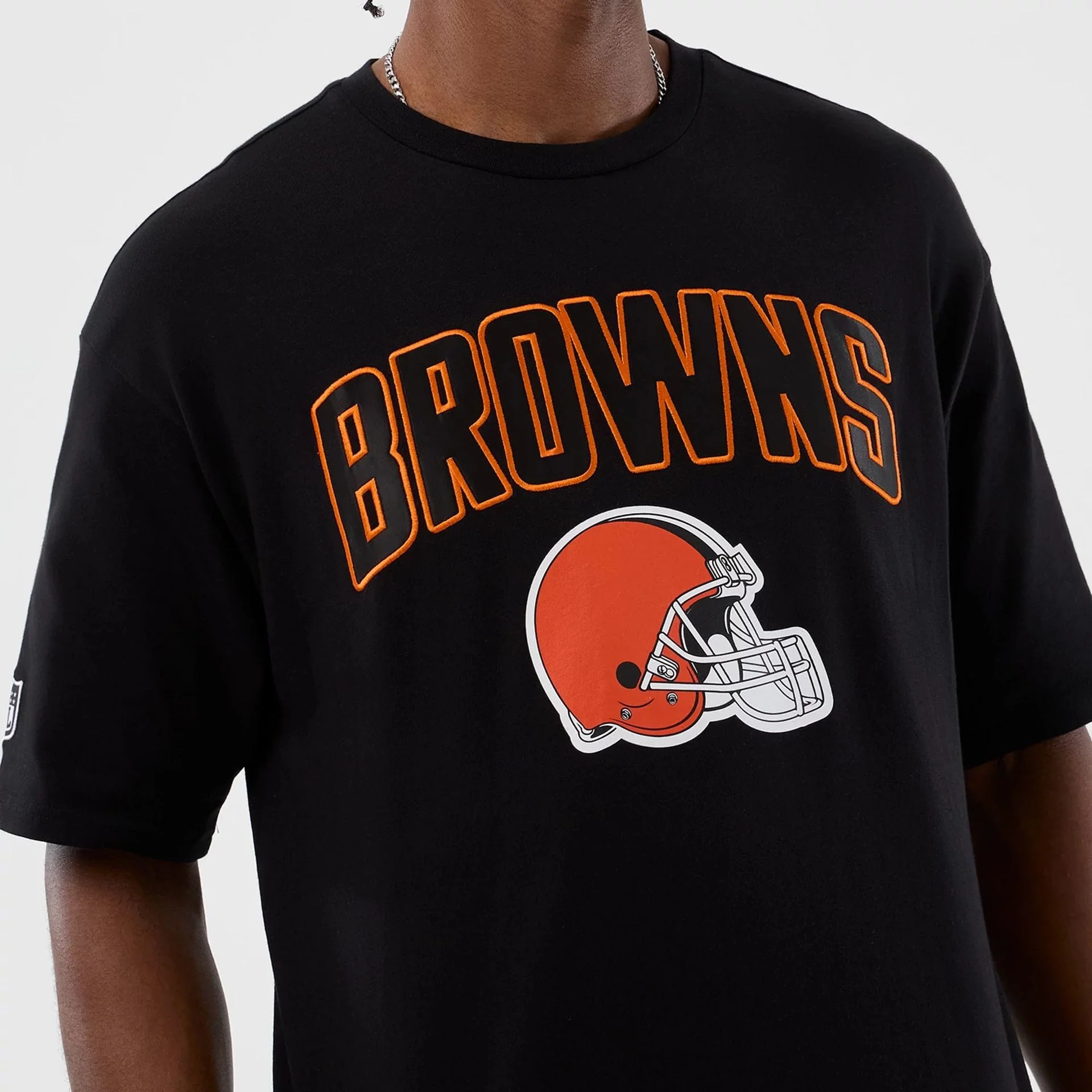 Cleveland Browns NFL International Series Games Black Oversized T-Shirt - Image 3