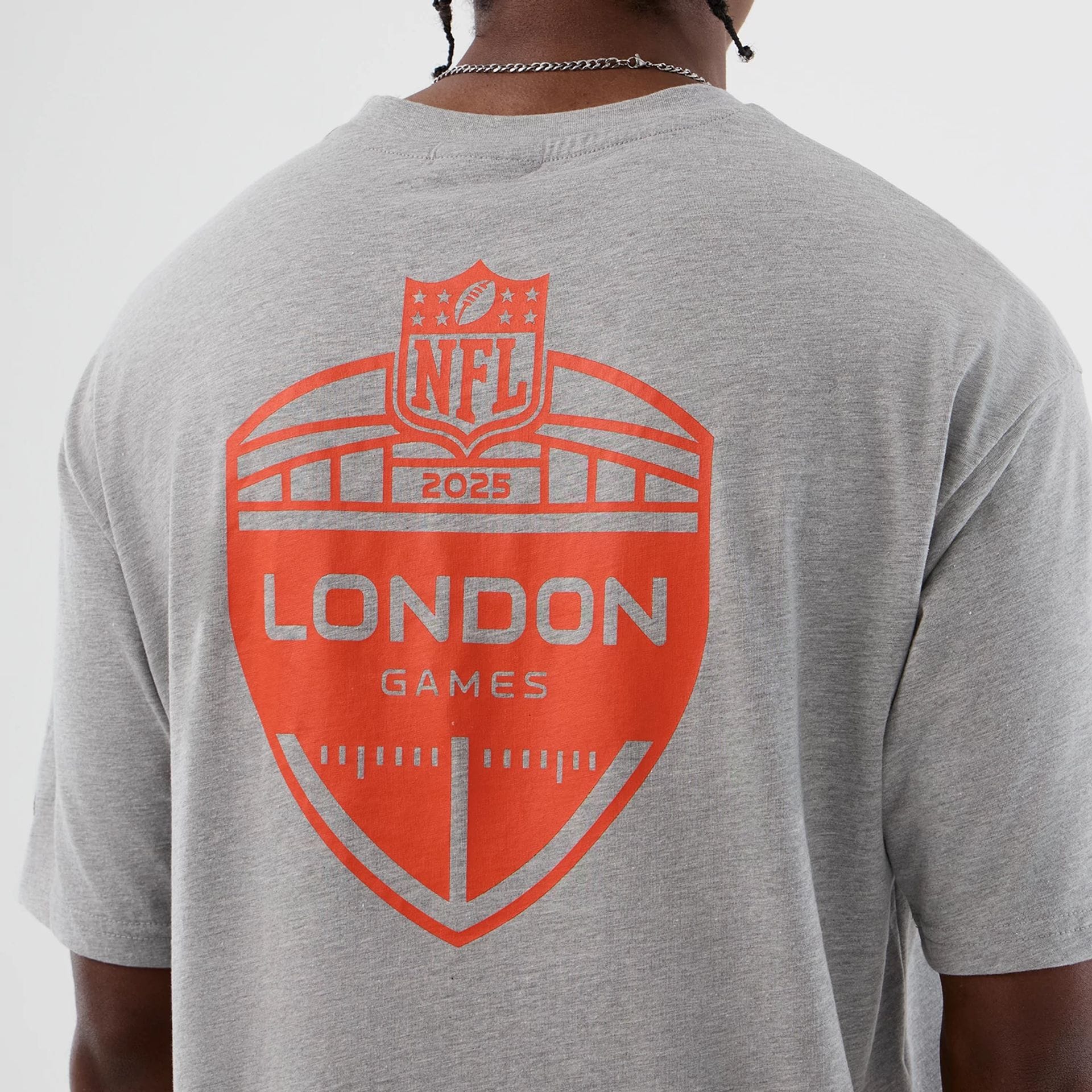 Cleveland Browns NFL International Series Games Grey Oversized T-Shirt - Image 4