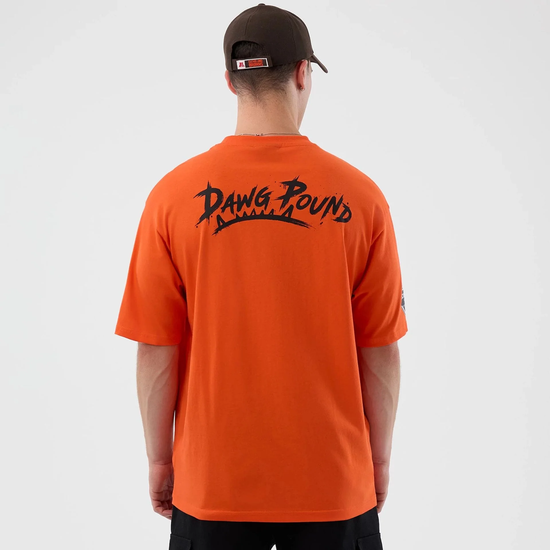 Cleveland Browns NFL International Series Games Orange Oversized T-Shirt - Image 2