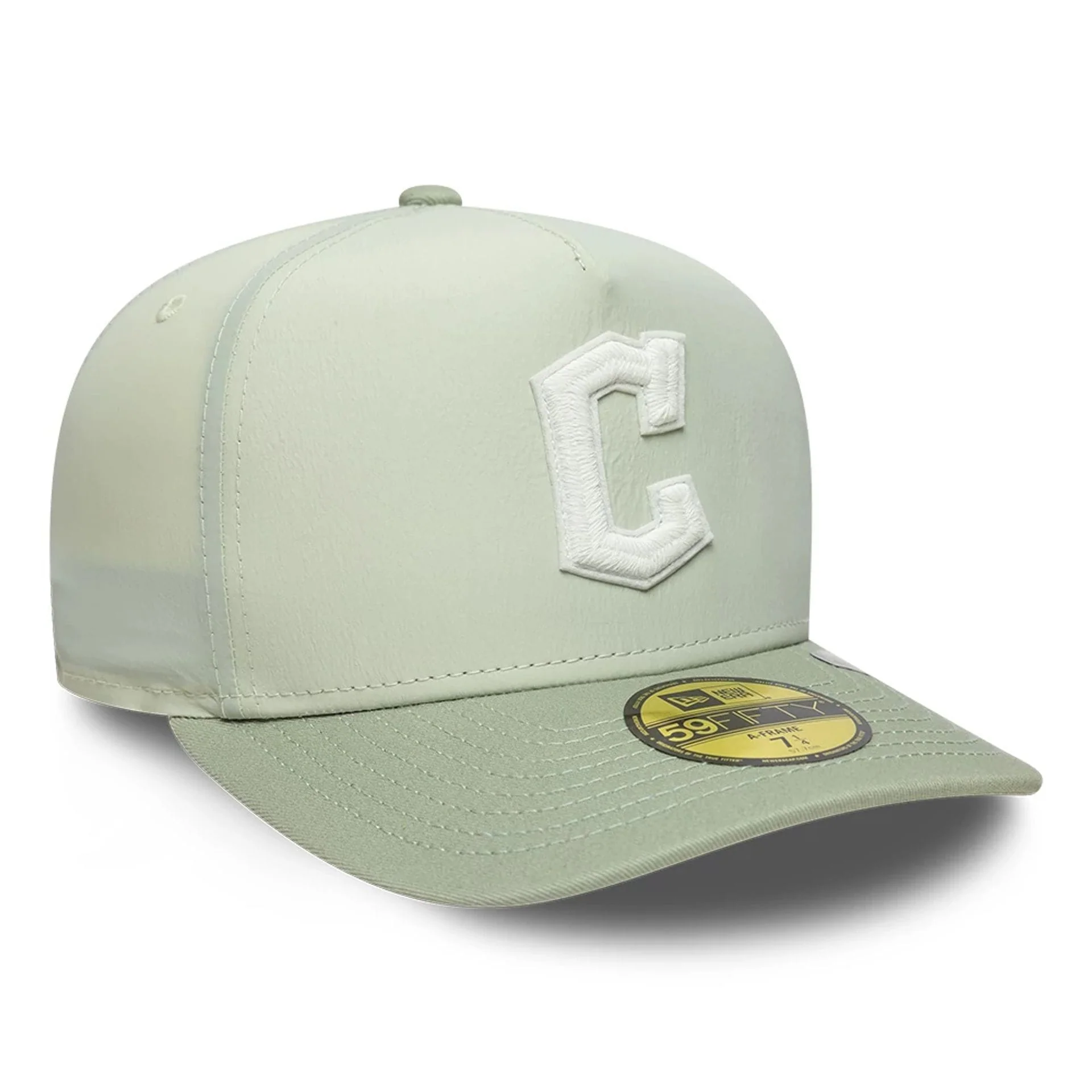 Cleveland Guardians MLB Crinkle Pastel Green 59FIFTY A-Frame Fitted Cap - Image 3