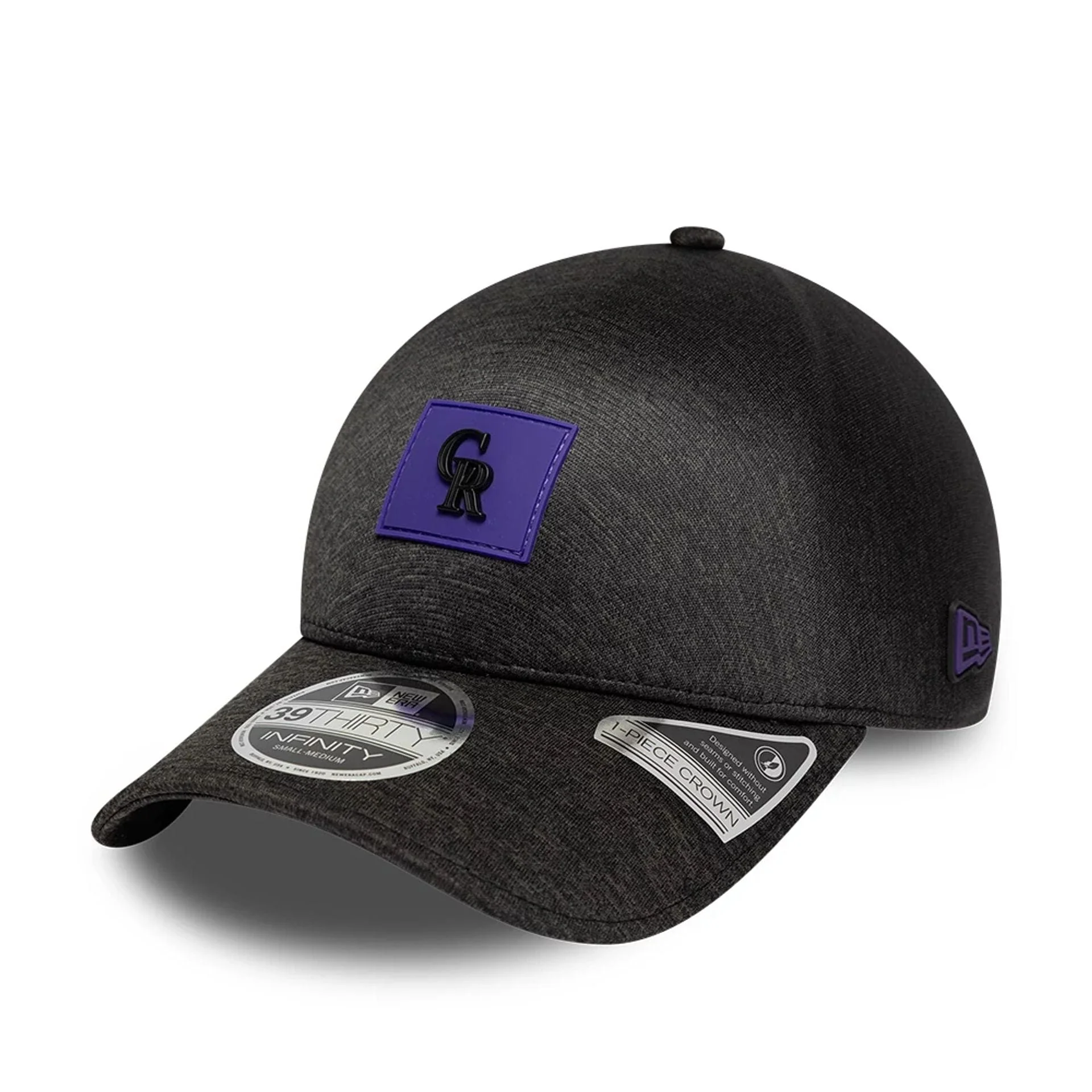Colorado Rockies MLB Clubhouse Black 39THIRTY Infinity Stretch Fit Cap - Image 3