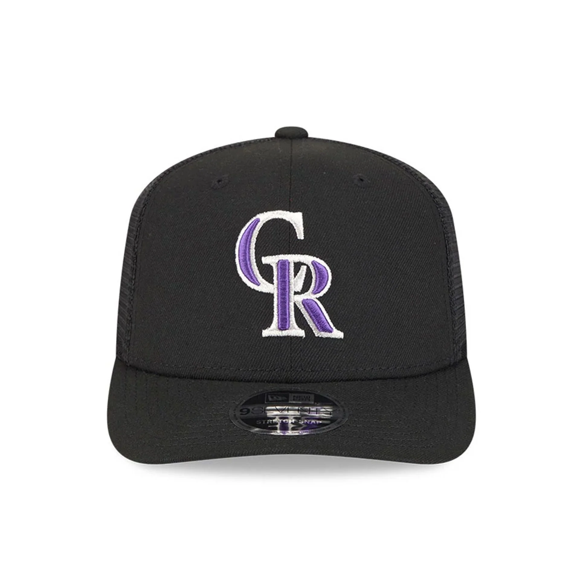Colorado Rockies MLB Evergreen Black 9SEVENTY Stretch Snap Adjustable Cap - Image 3