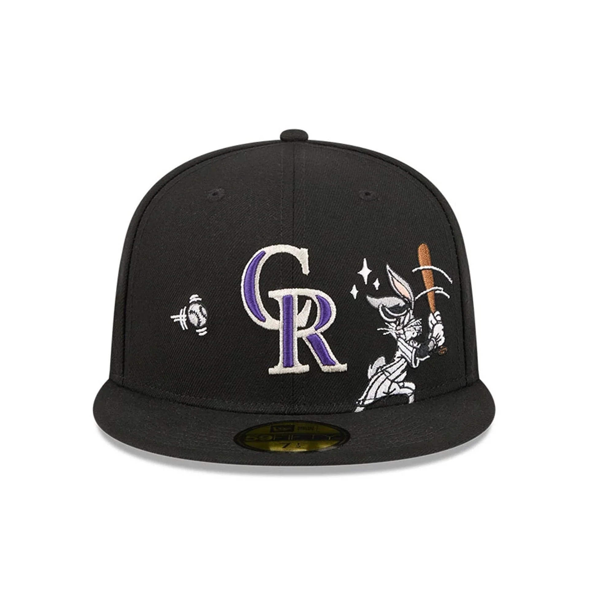 Colorado Rockies MLB X Looney Tunes Bugs Bunny Black 59FIFTY Fitted Cap - Image 3