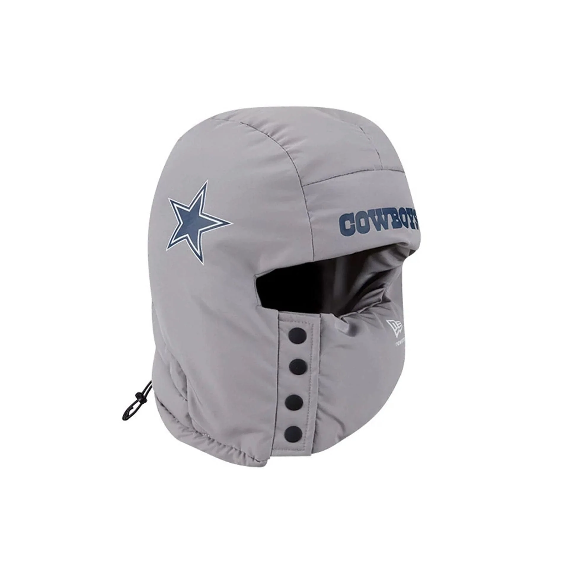 Dallas Cowboys NFL Puffer Helmet Grey Trapper Hat - Image 3