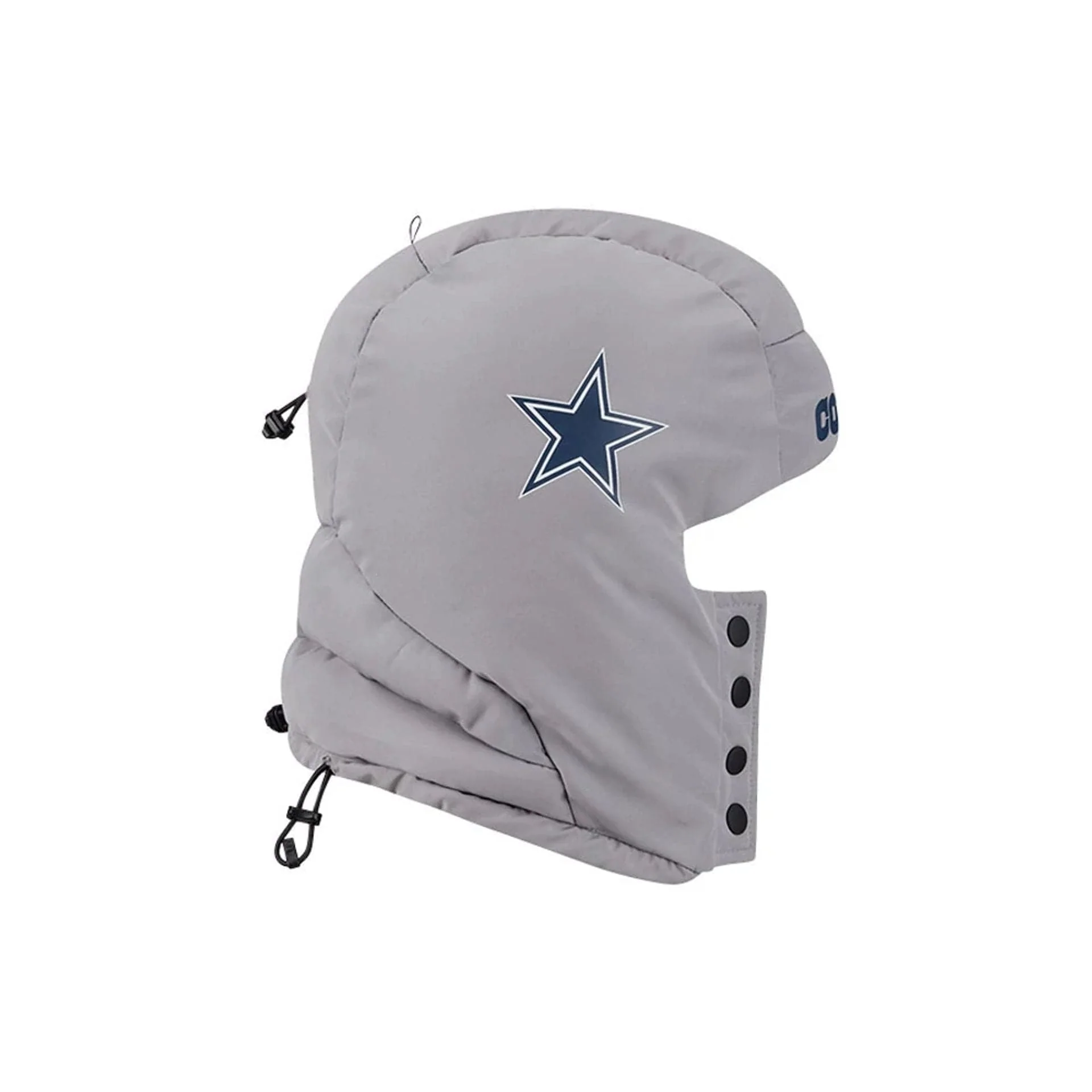 Dallas Cowboys NFL Puffer Helmet Grey Trapper Hat - Image 6