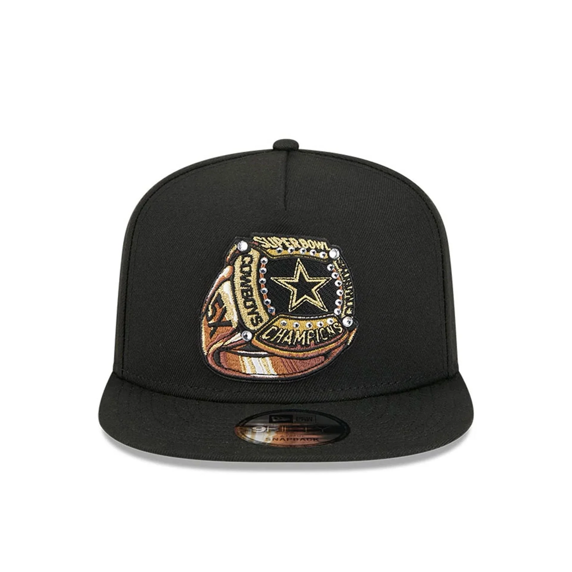 Dallas Cowboys NFL Ring Black 9FIFTY A-Frame Snapback Adjustable Cap - Image 3