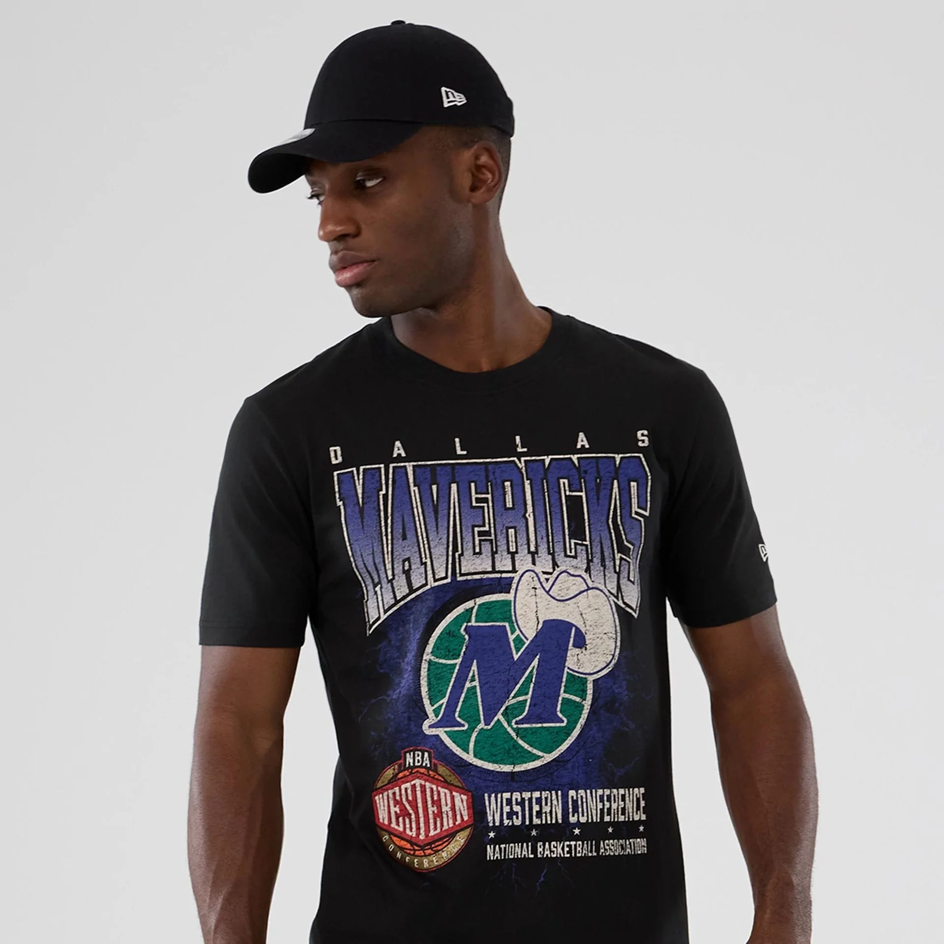 Dallas Mavericks NBA Hardwood Classic Black T-Shirt - Image 7
