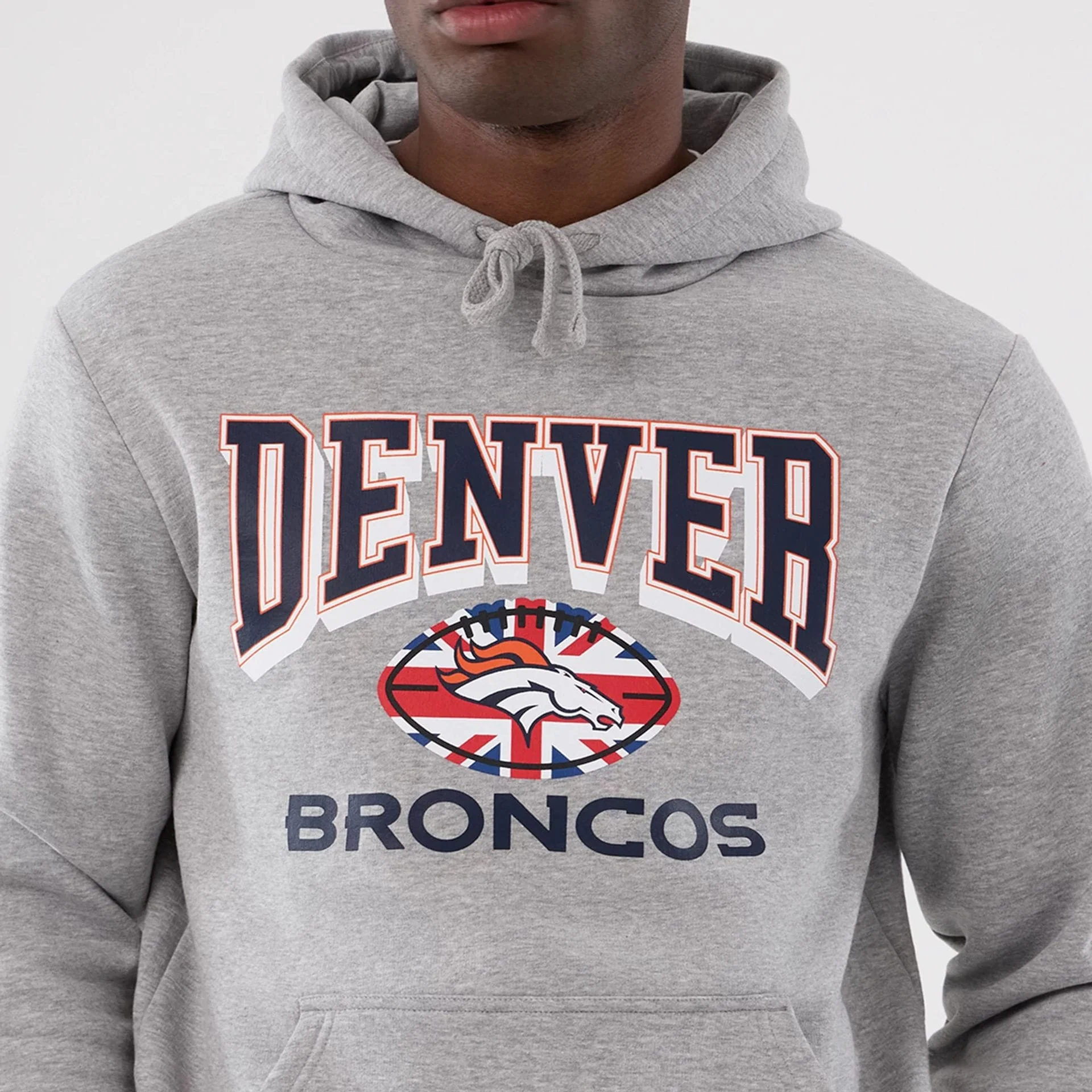 Denver Broncos NFL International Series Games 2025 Grey Pullover Hoodie - Image 3