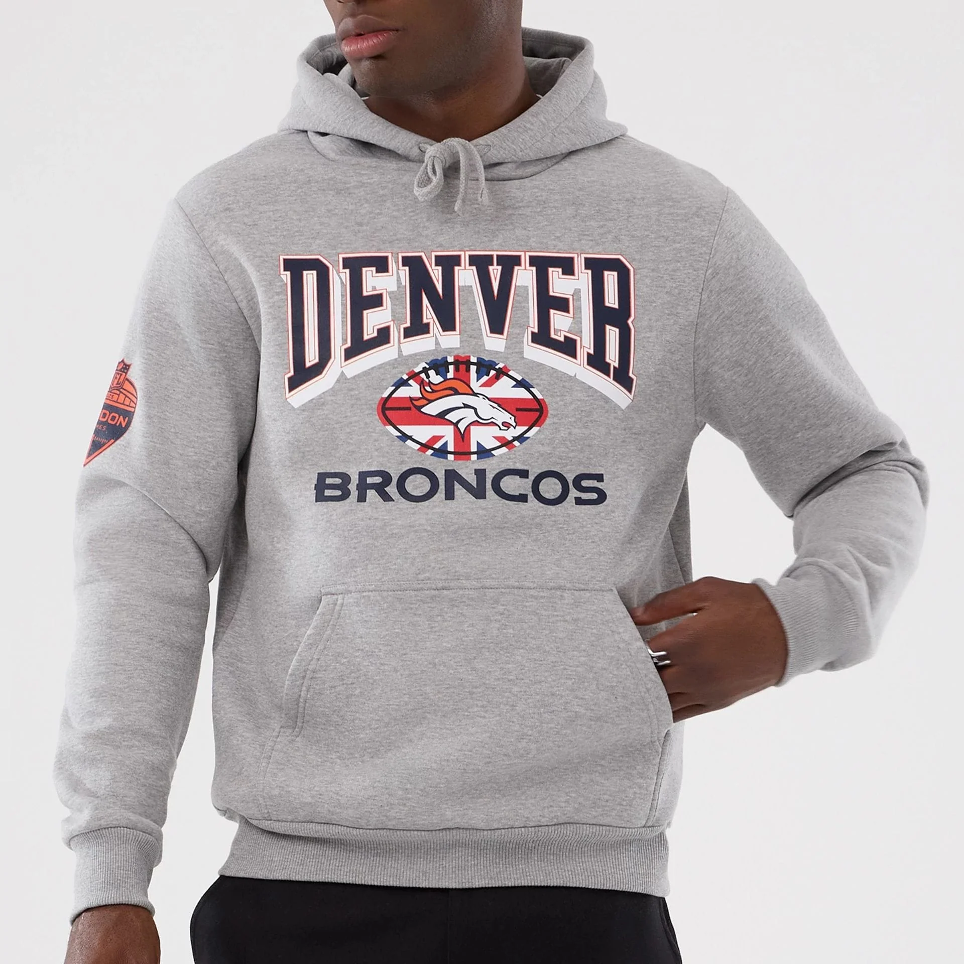 Denver Broncos NFL International Series Games 2025 Grey Pullover Hoodie - Image 7