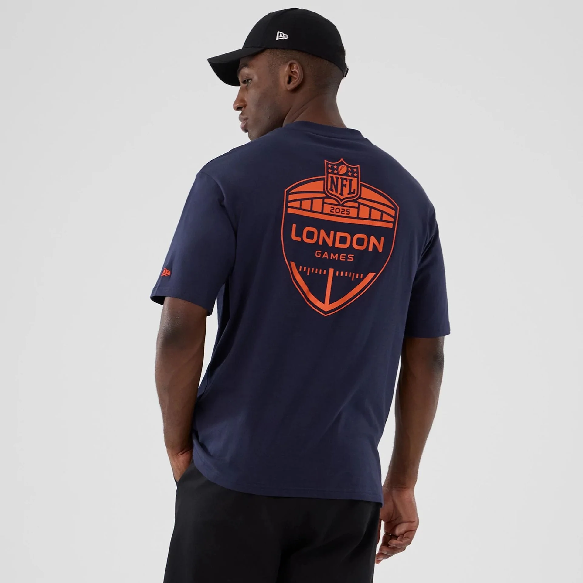 Denver Broncos NFL International Series Games 2025 Navy Oversized T-Shirt - Image 2