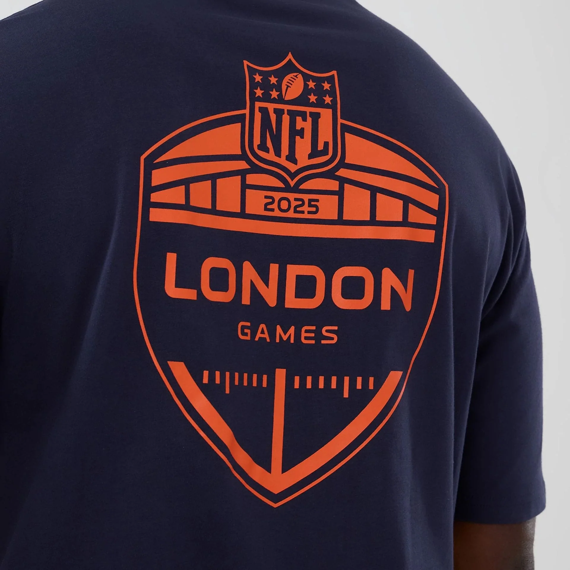 Denver Broncos NFL International Series Games 2025 Navy Oversized T-Shirt - Image 4