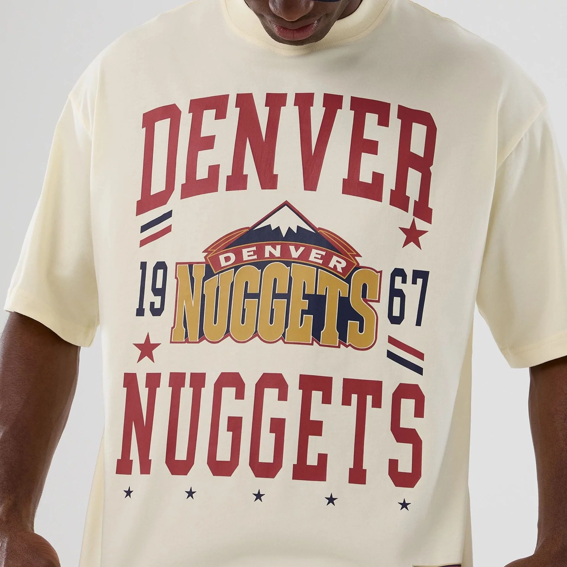 Denver Nuggets NBA Hardwood Classic Cream T-Shirt - Image 3