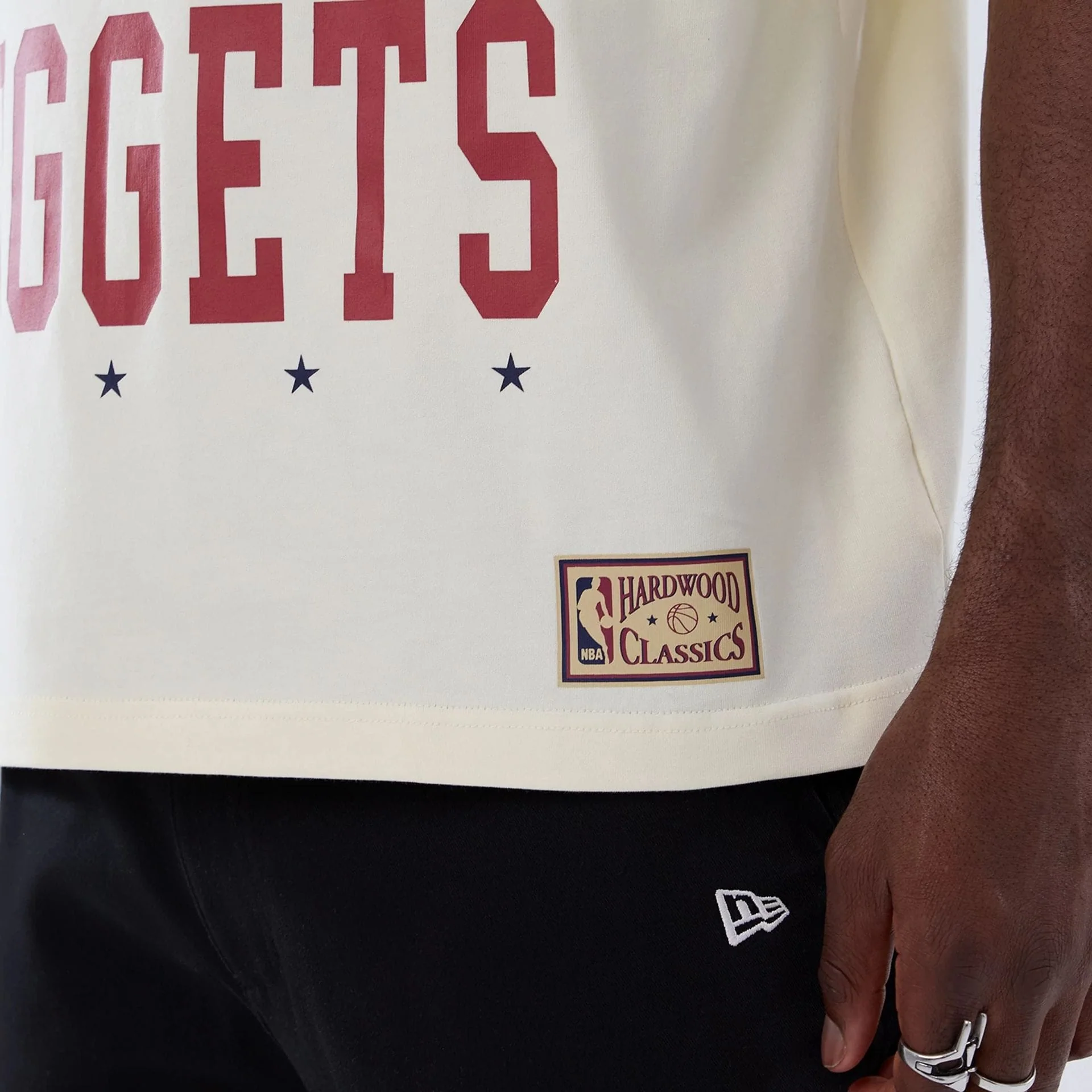 Denver Nuggets NBA Hardwood Classic Cream T-Shirt - Image 5