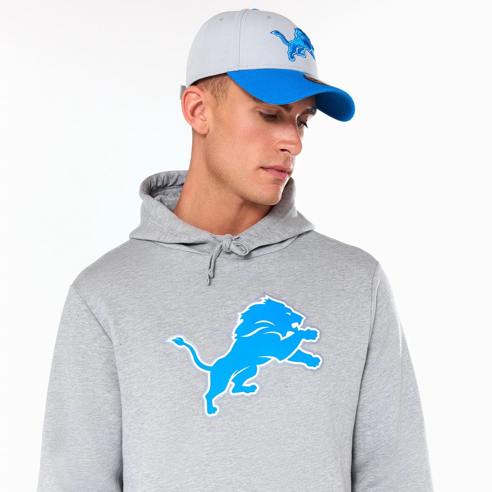 Detroit Lions NFL Grey Pullover Hoodie - Image 4