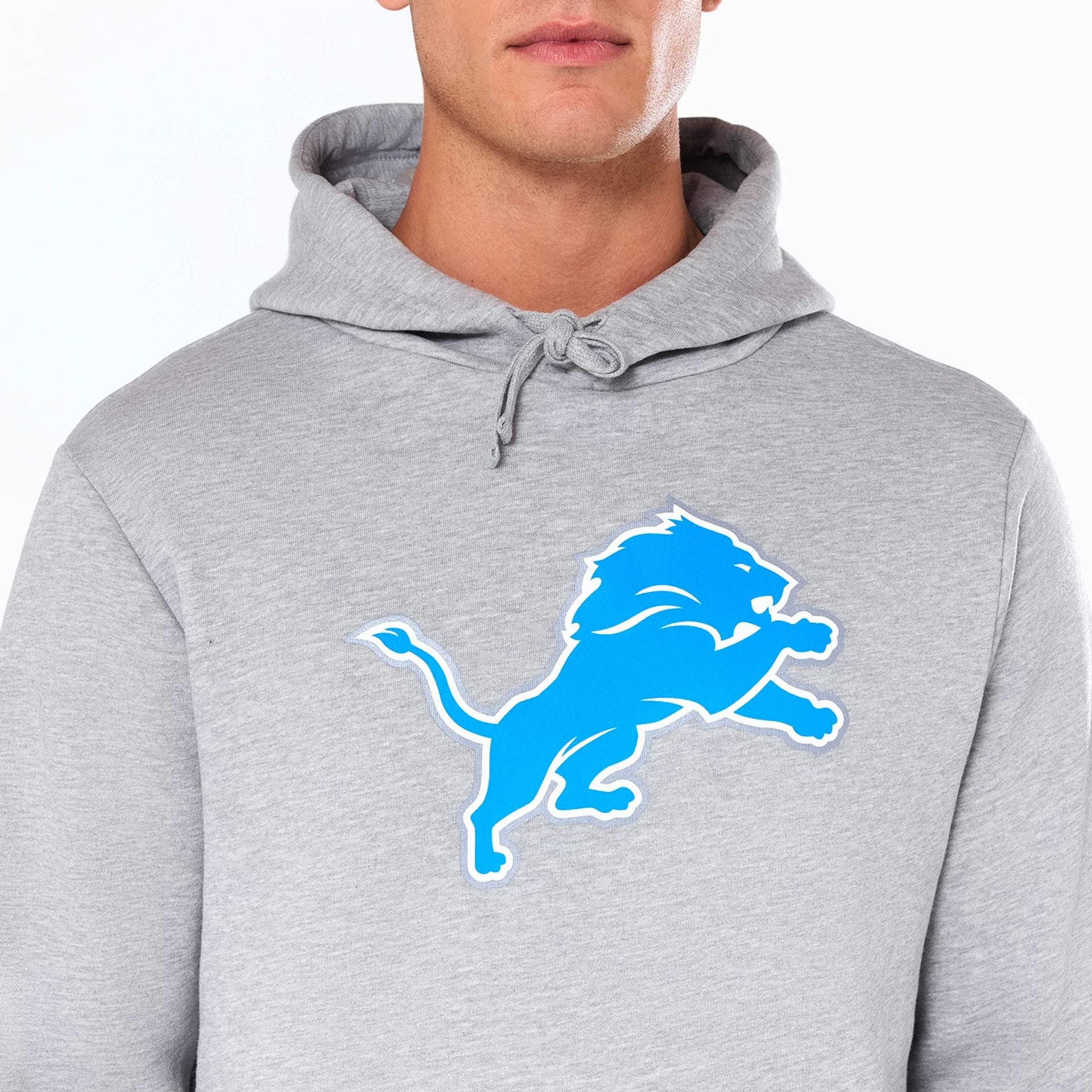 Detroit Lions NFL Grey Pullover Hoodie - Image 5