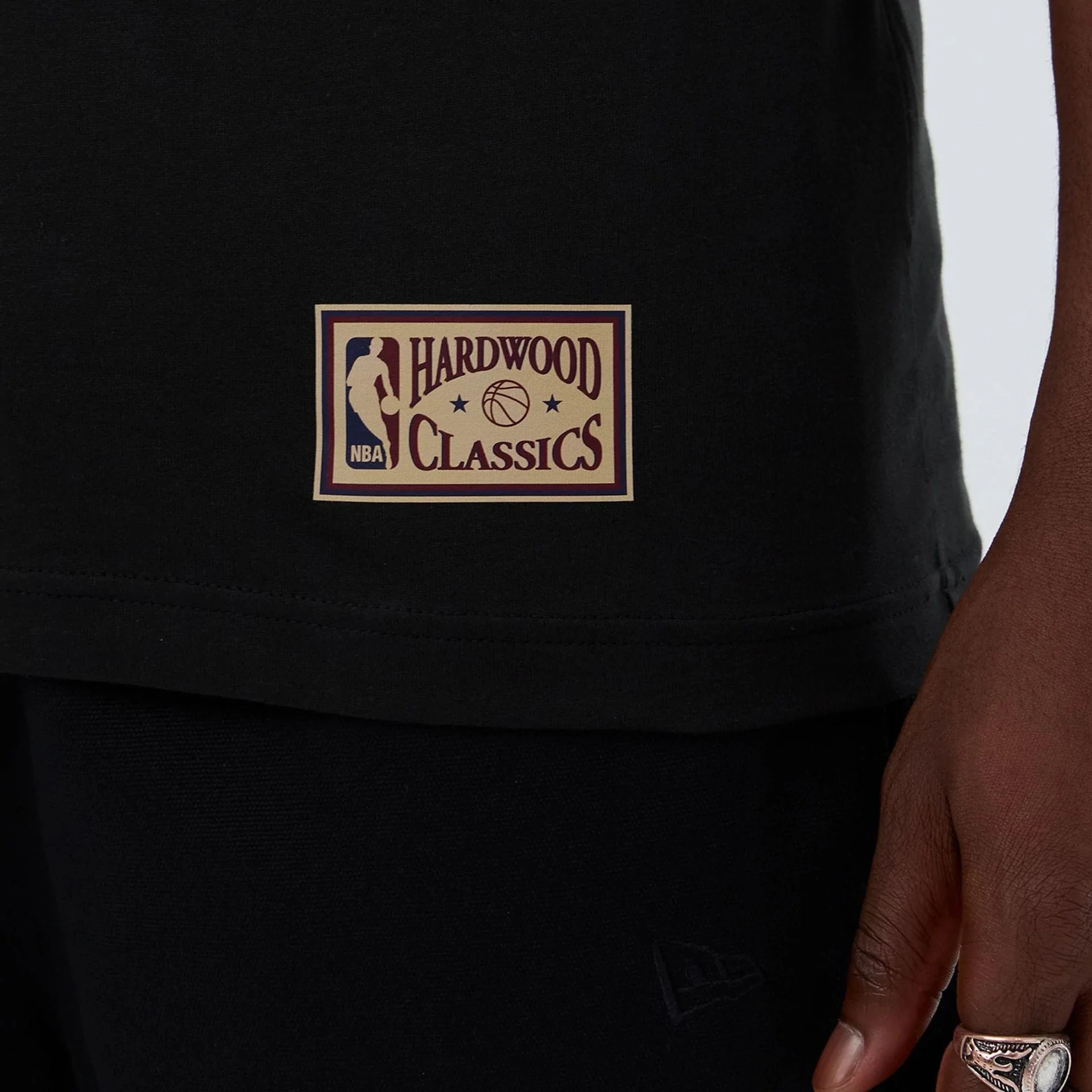 Detroit Pistons NBA Hardwood Classic Black T-Shirt - Image 5