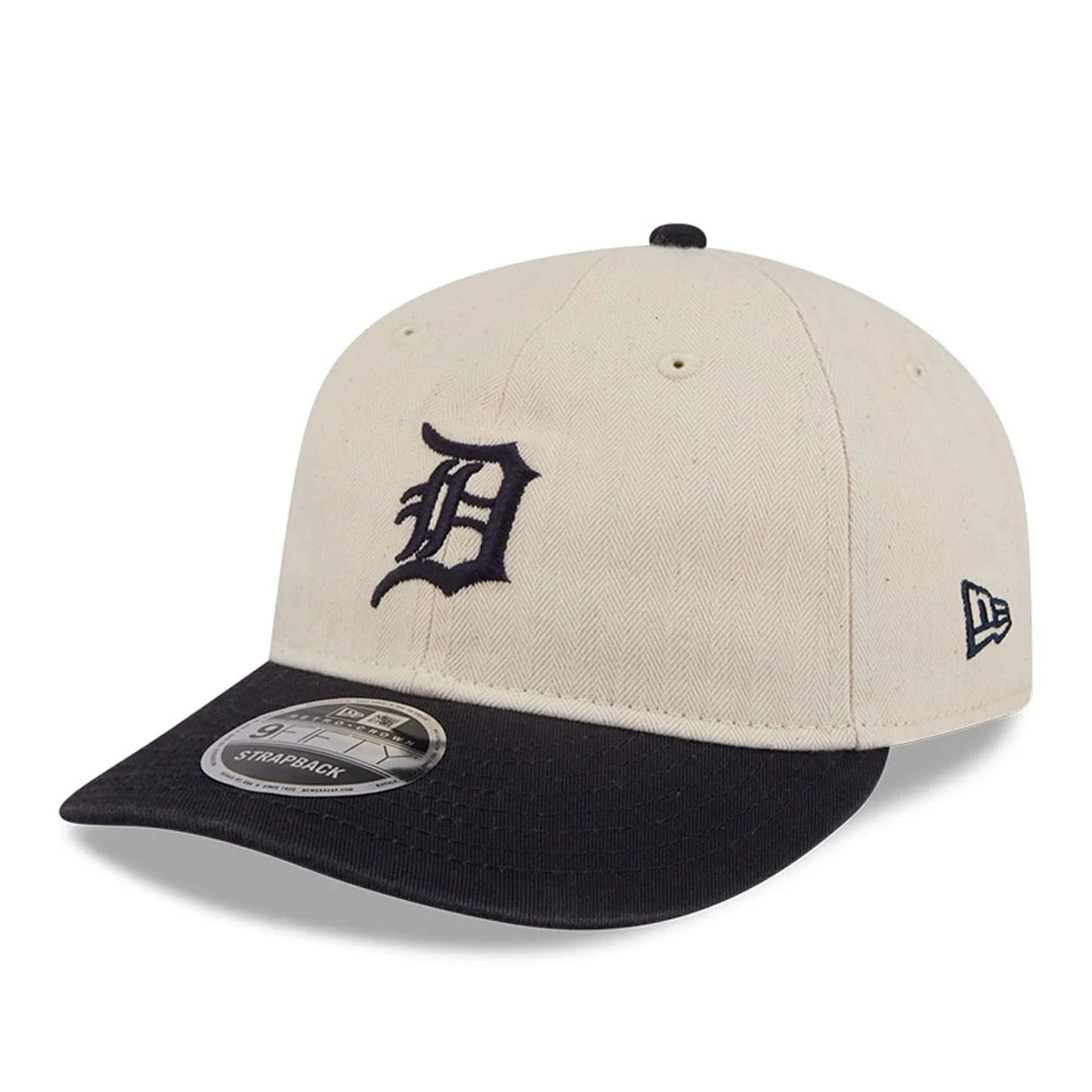 Detroit Tigers MLB Americana Herringbone White Retro Crown 9FIFTY Adjustable Cap - Image 5