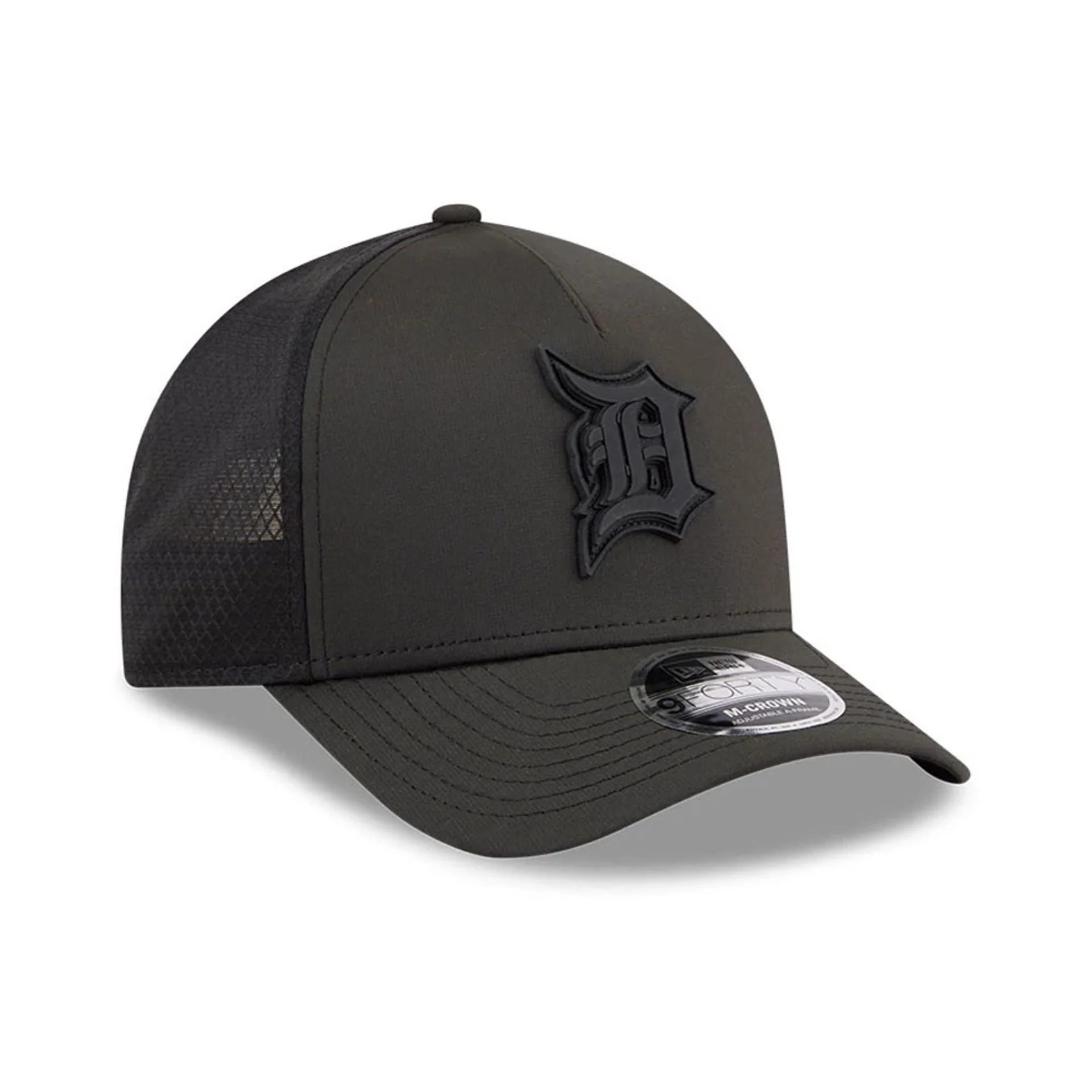 Detroit Tigers MLB Badged Black 9FORTY M-Crown A-Frame Trucker Cap - Image 4