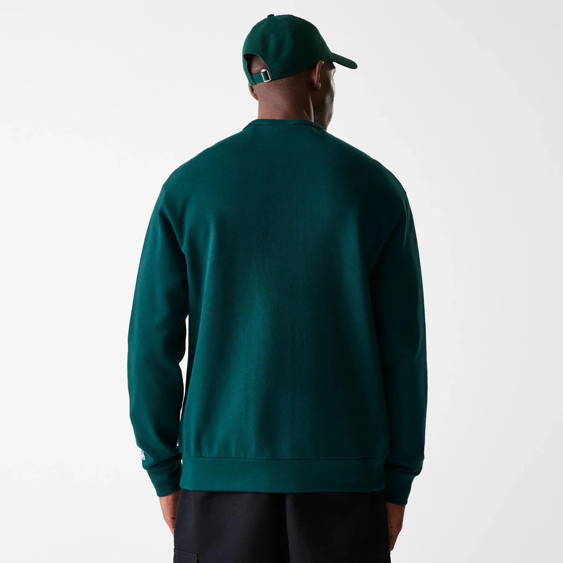 Detroit Tigers MLB Heritage Dark Green Oversized Crew Neck Sweater - Image 2