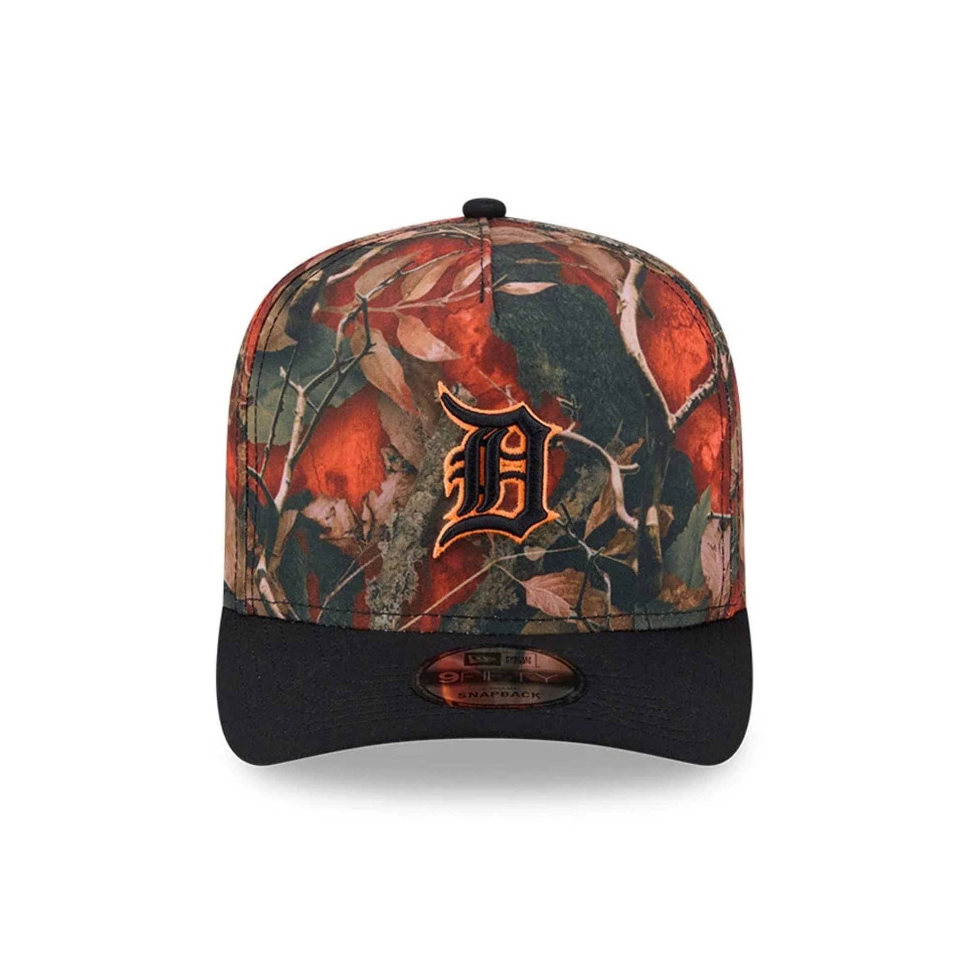 Detroit Tigers MLB Leaves Bright Orange 9FIFTY A-Frame Snapback Cap - Image 3