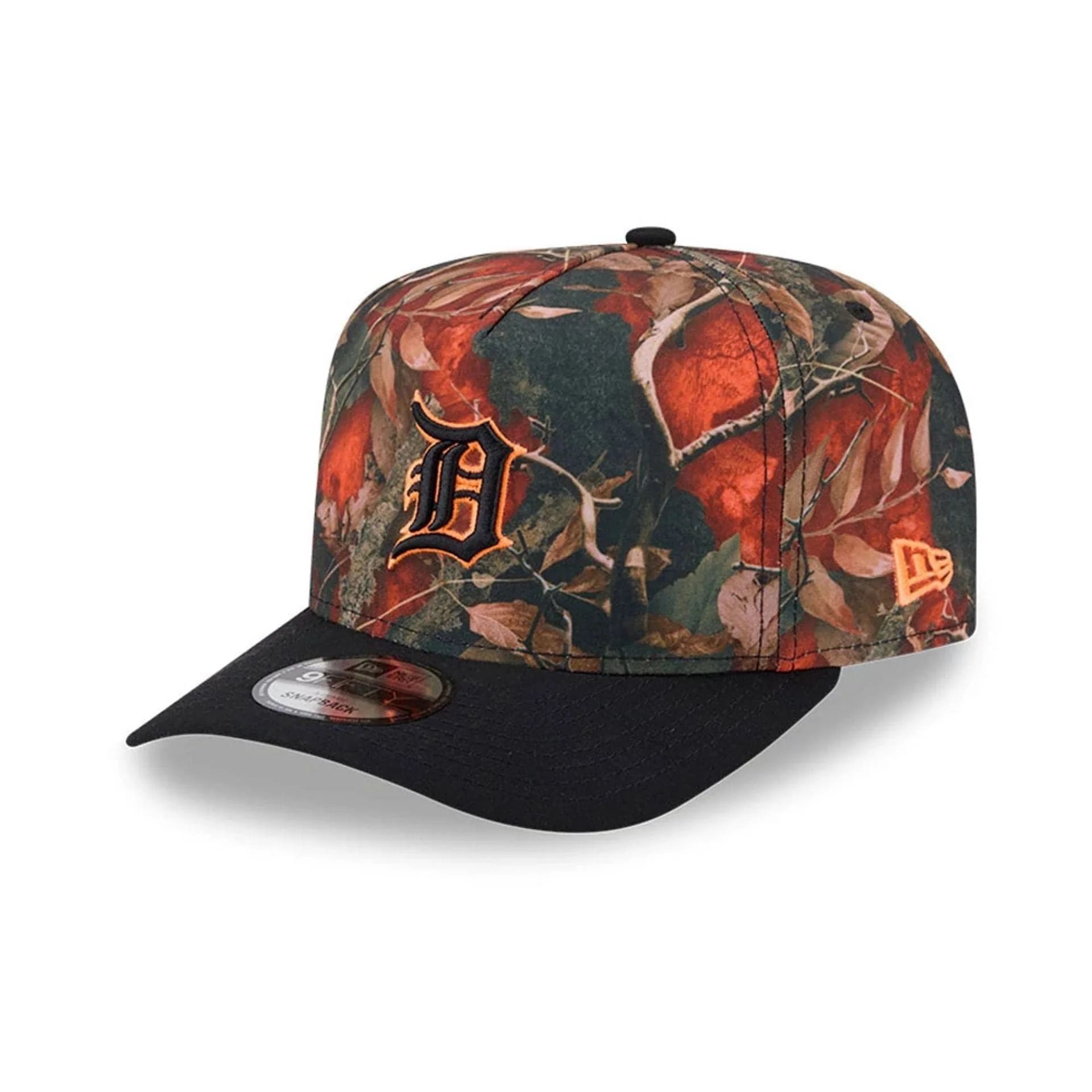 Detroit Tigers MLB Leaves Bright Orange 9FIFTY A-Frame Snapback Cap - Image 4