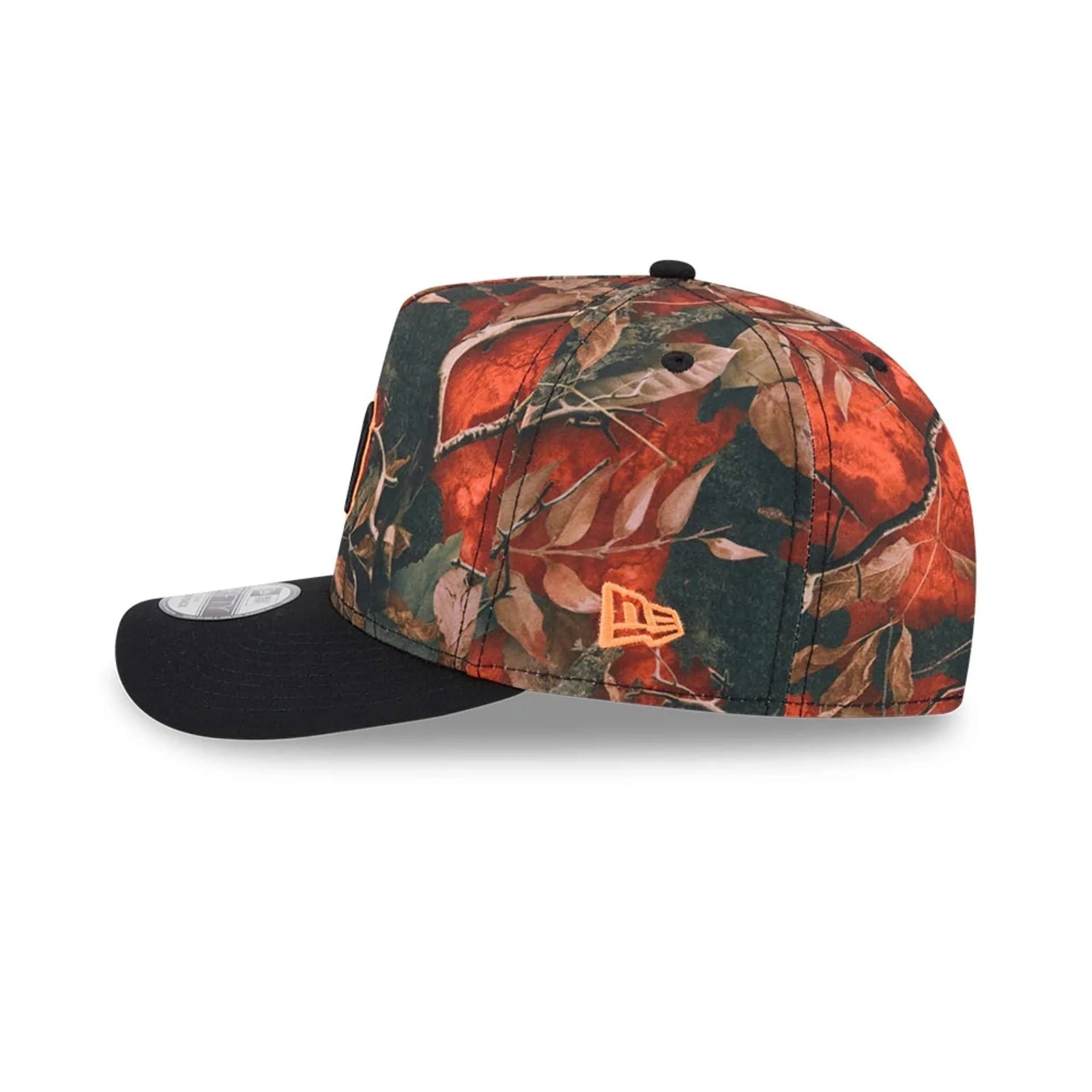 Detroit Tigers MLB Leaves Bright Orange 9FIFTY A-Frame Snapback Cap - Image 6
