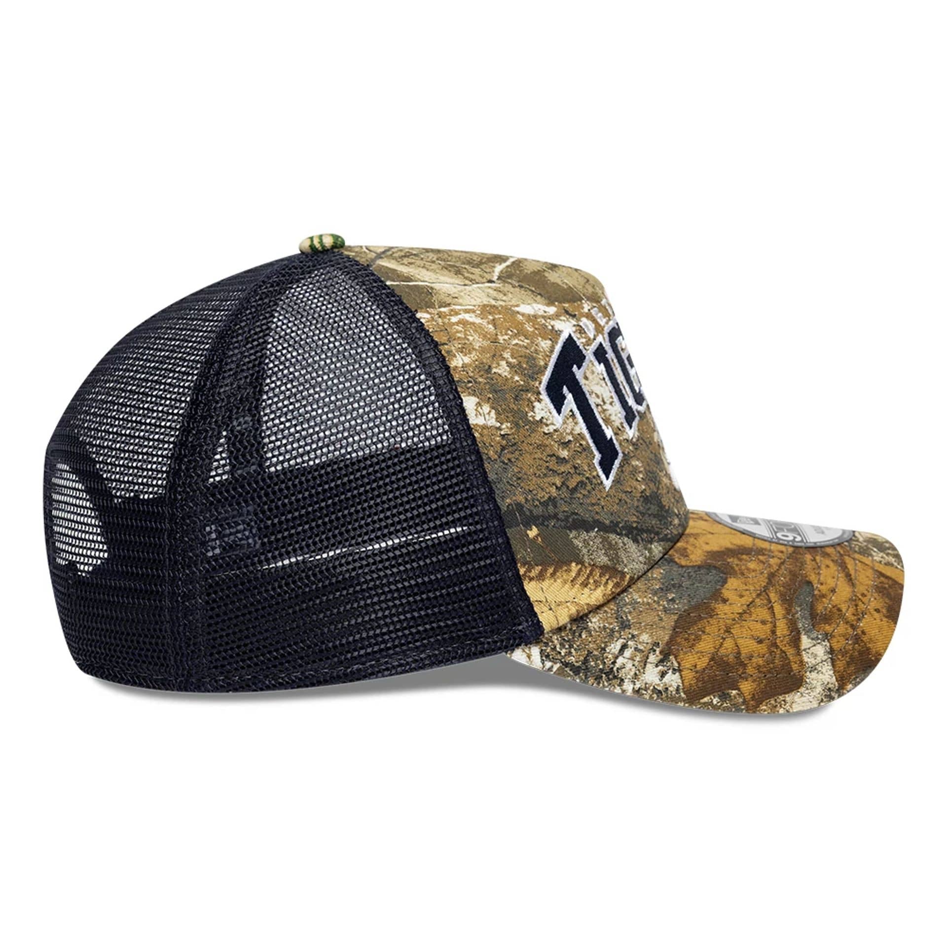 Detroit Tigers MLB Realtree Camo Navy 9FORTY A-Frame Trucker Adjustable Cap - Image 6