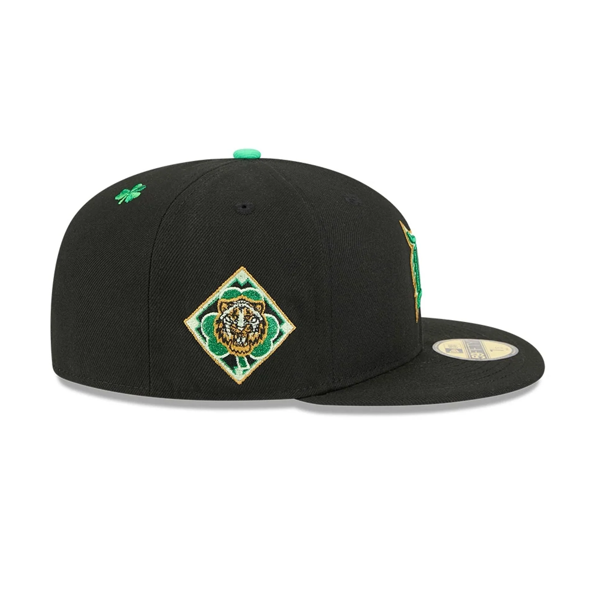 Detroit Tigers MLB Saint Patrick's Day Black 59FIFTY Fitted Cap - Image 4