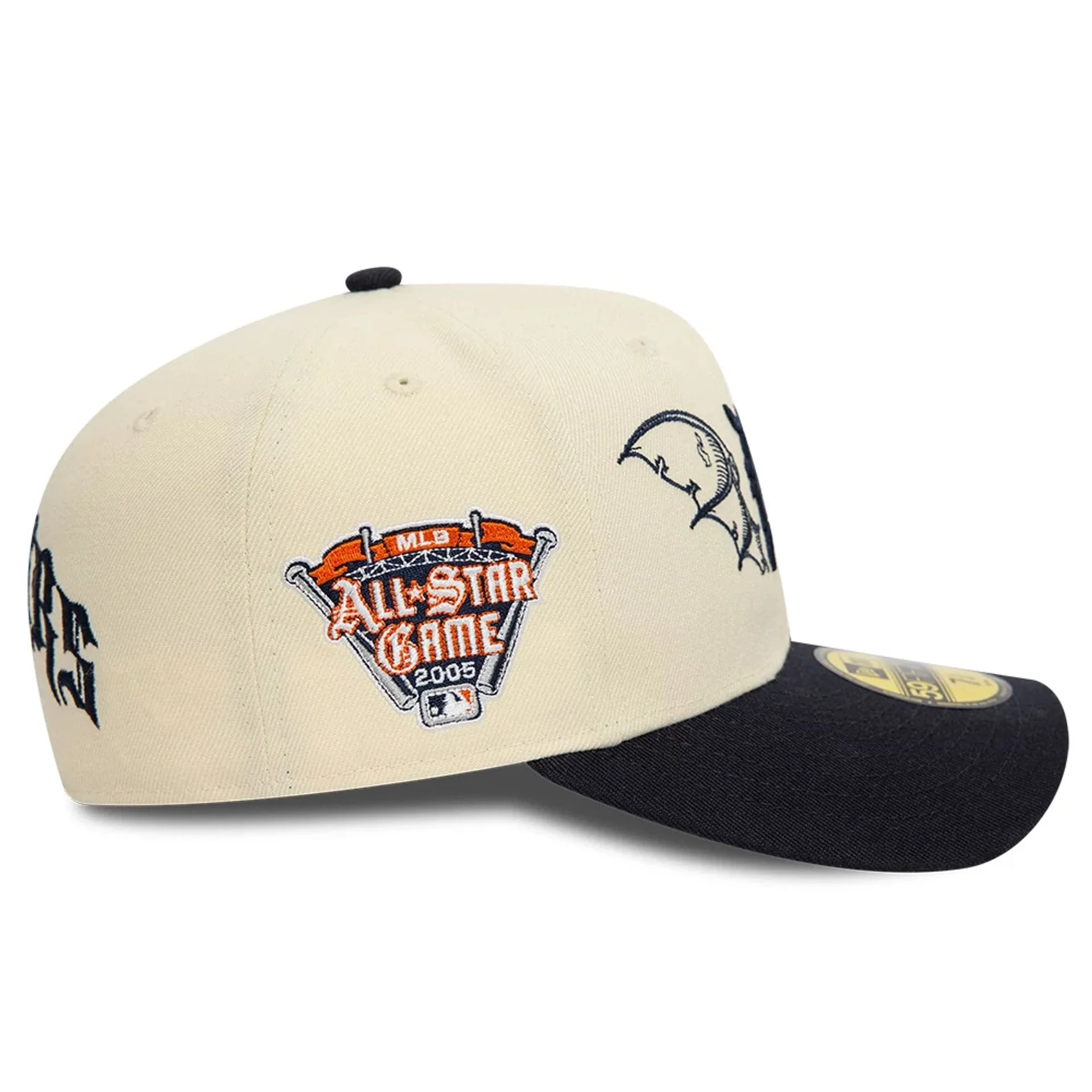 Detroit Tigers MLB Team Wings Light Beige 59FIFTY Fitted Cap - Image 6