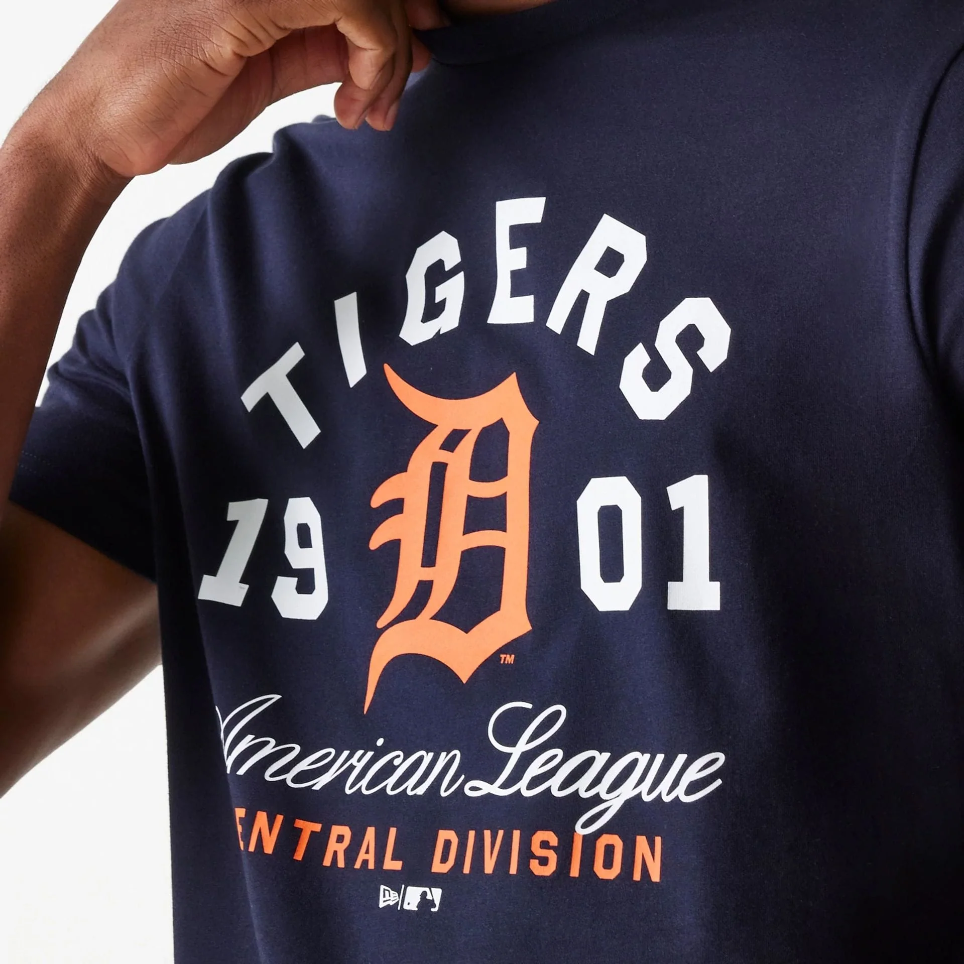 Detroit Tigers MLB Wordmark Navy T-Shirt - Image 4