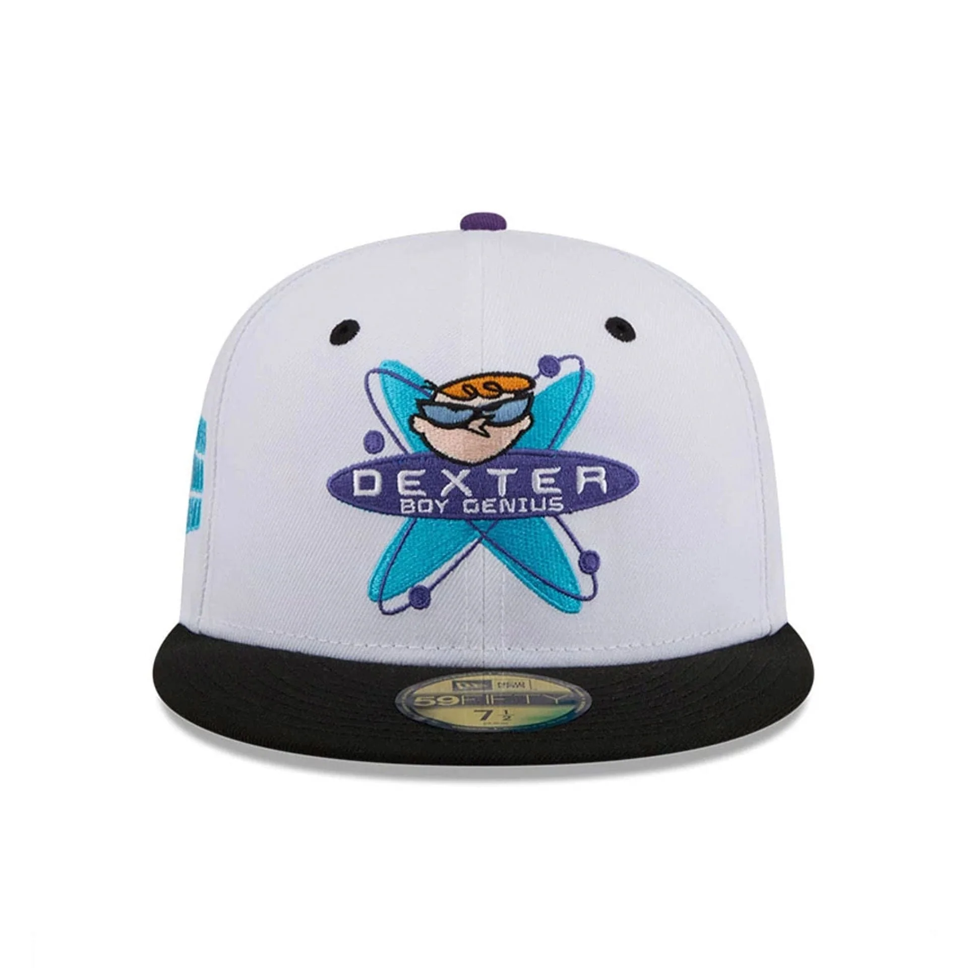 Dexter's Laboratory Genius At Work White 59FIFTY Fitted Cap - Image 3