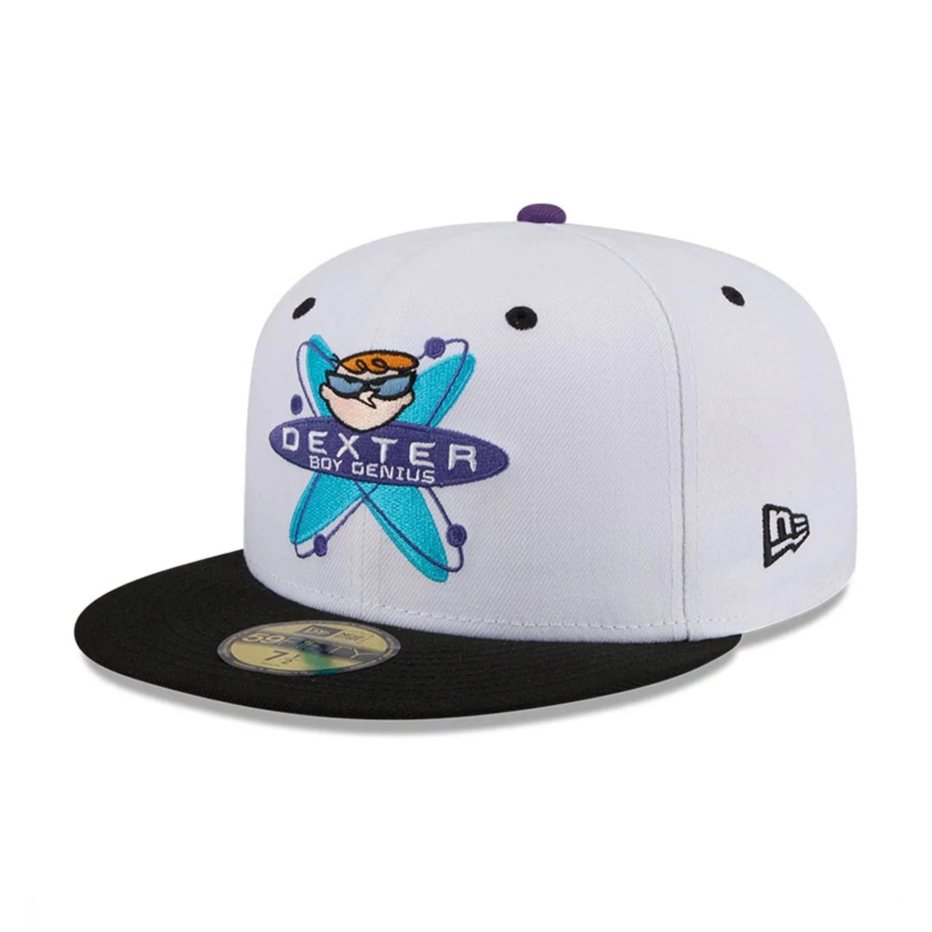 Dexter's Laboratory Genius At Work White 59FIFTY Fitted Cap - Image 4