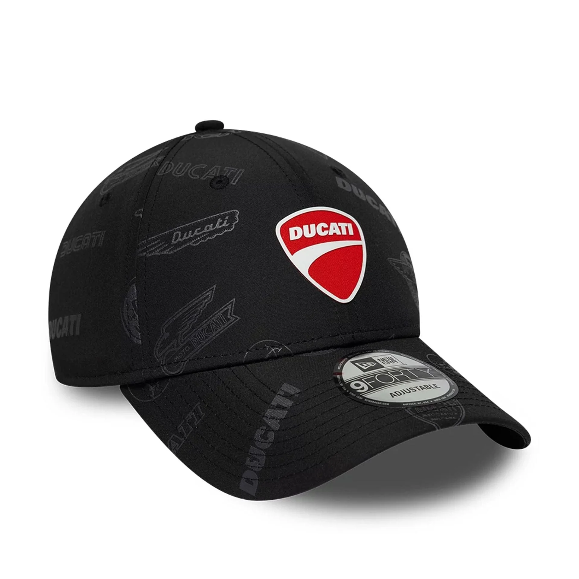 Ducati Motor Logo All Over Print Black 9FORTY Adjustable Cap - Image 3