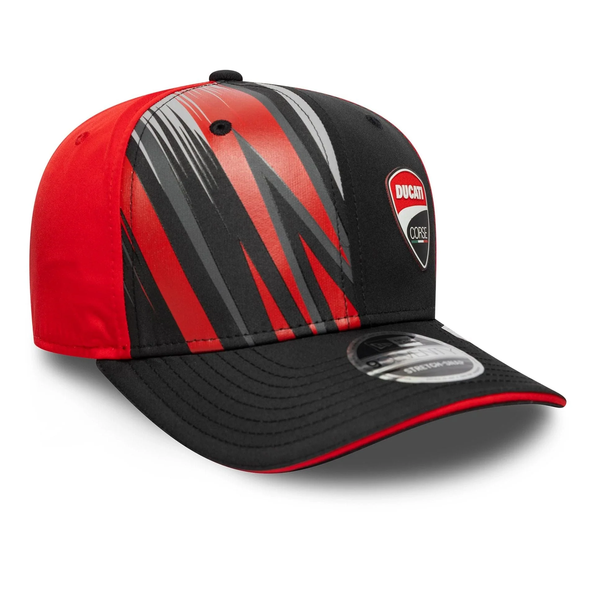 Ducati Motor Logo Print Black 9SEVENTY Stretch Snap Cap - Image 3