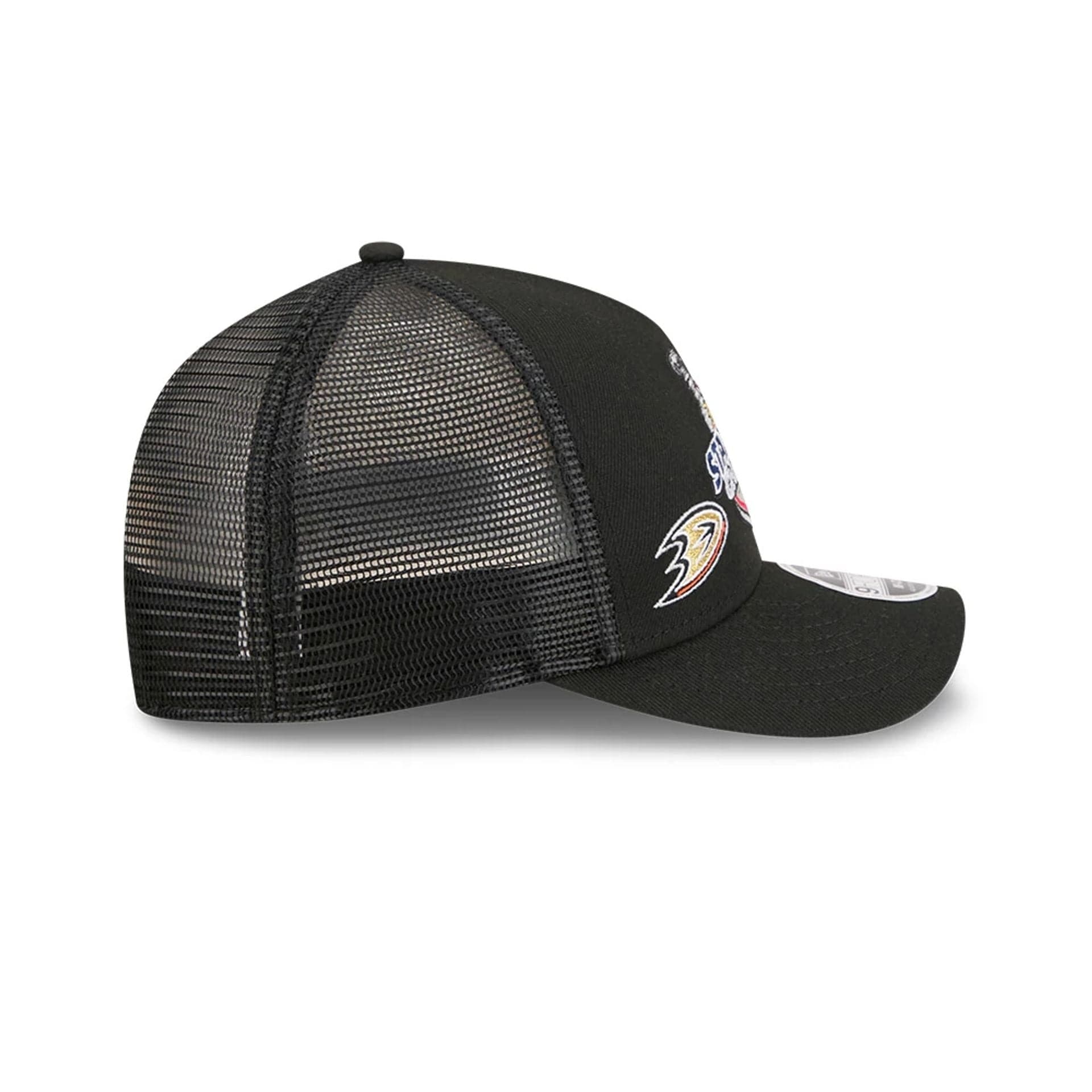 Ducks NHL Stanley Cup Black 9FORTY M-Crown A-Frame Trucker Adjustable Cap - Image 6