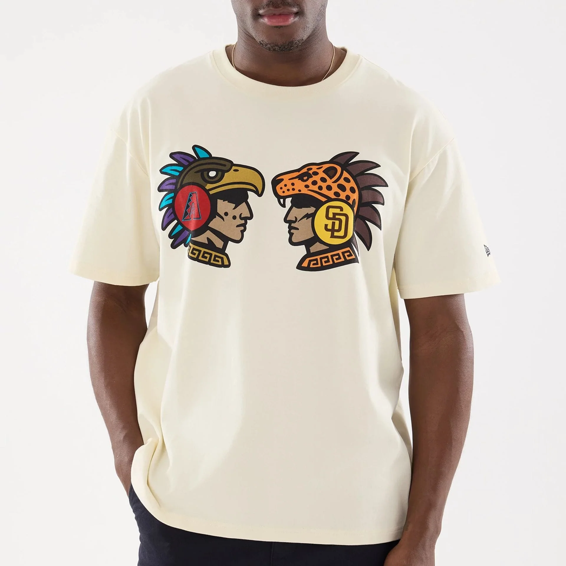 Dueling Logo MLB Mexico City Series 2026 Cream T-Shirt - Image 3