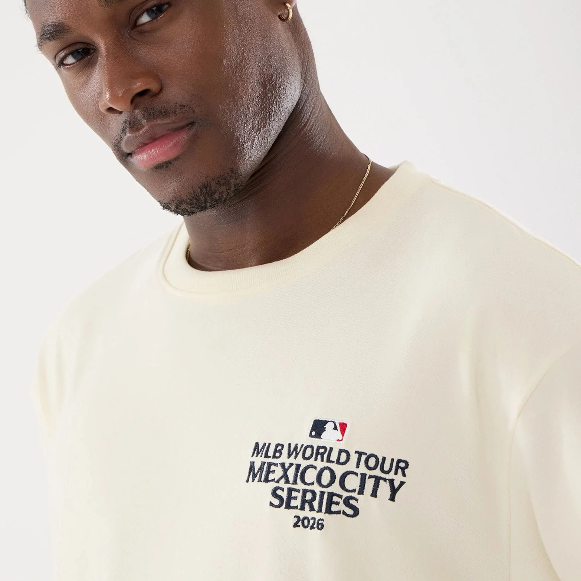 Dueling Logo MLB Mexico City Series 2026 Cream T-Shirt - Image 3