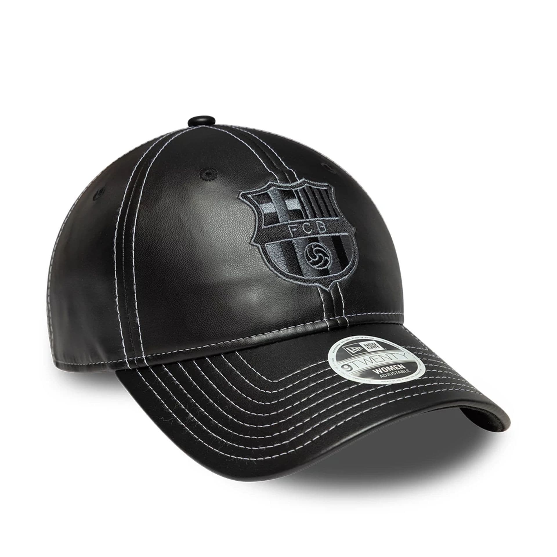 FC Barcelona Womens PU Black 9TWENTY Adjustable Cap - Image 3