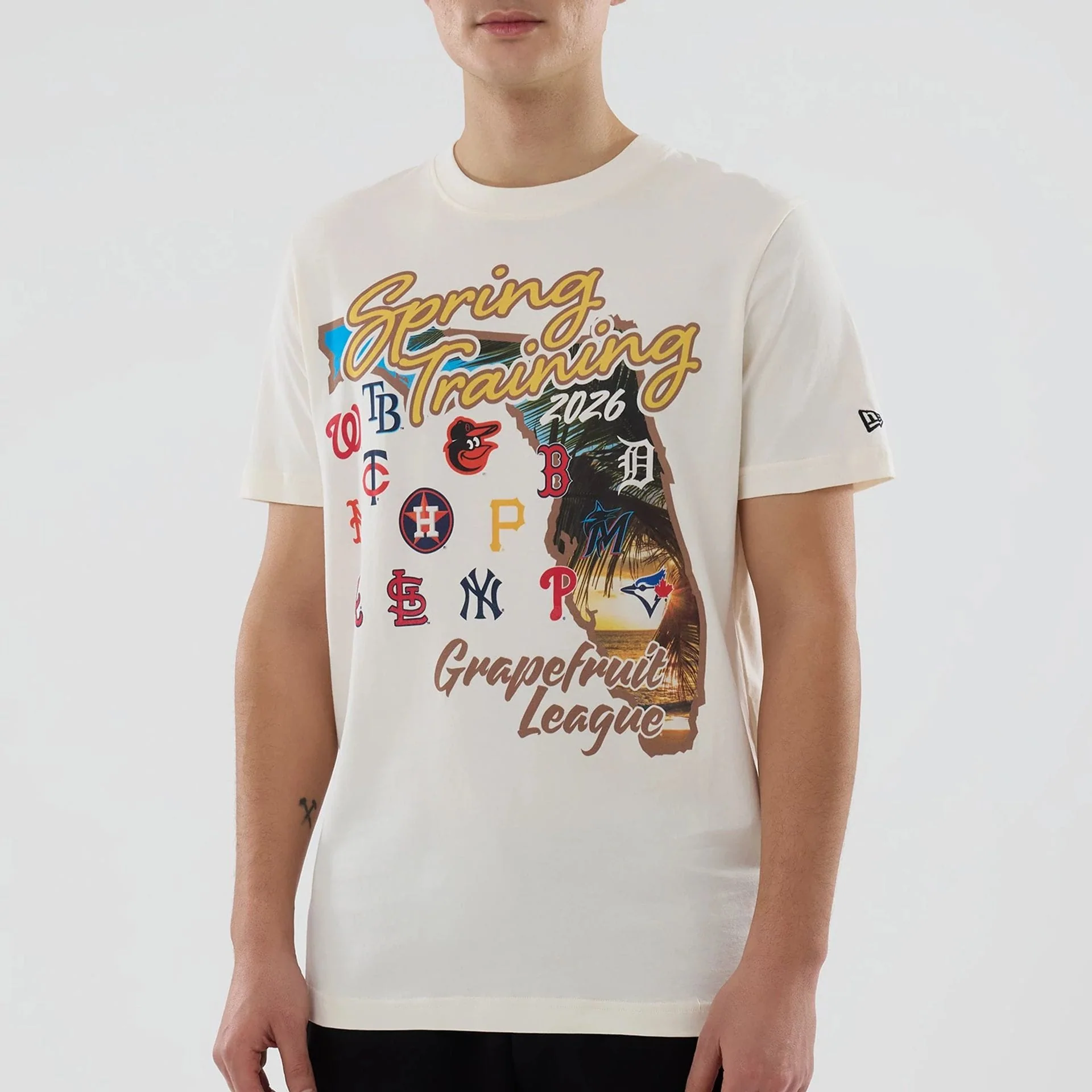Grapefruit League Logo MLB Spring Training 2026 Cream T-Shirt - Image 4