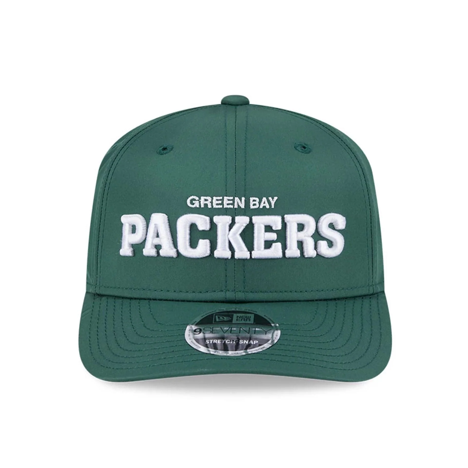 Green Bay Packers NFL Coach Dark Green 9SEVENTY Stretch Snap Adjustable Cap - Image 3