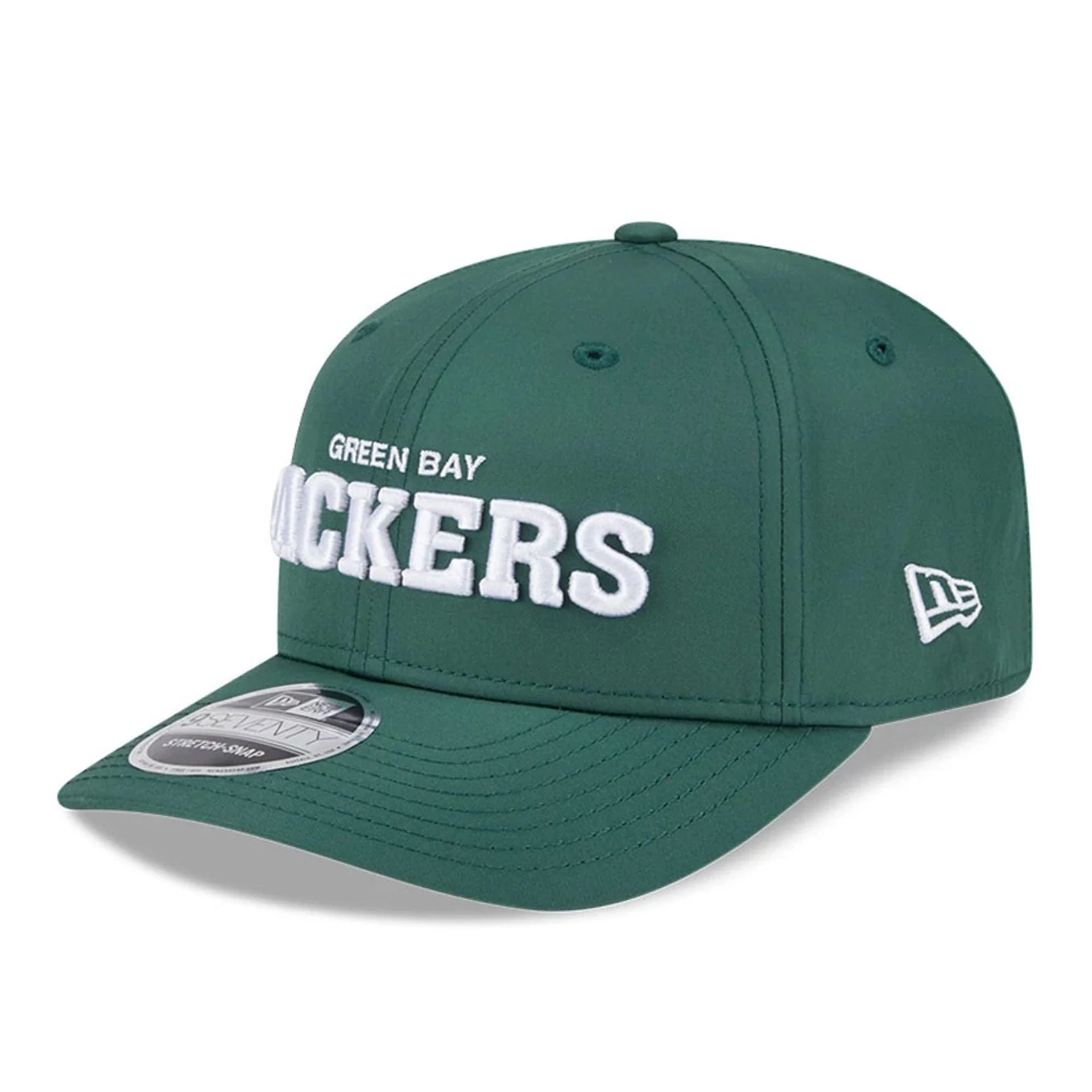 Green Bay Packers NFL Coach Dark Green 9SEVENTY Stretch Snap Adjustable Cap - Image 4
